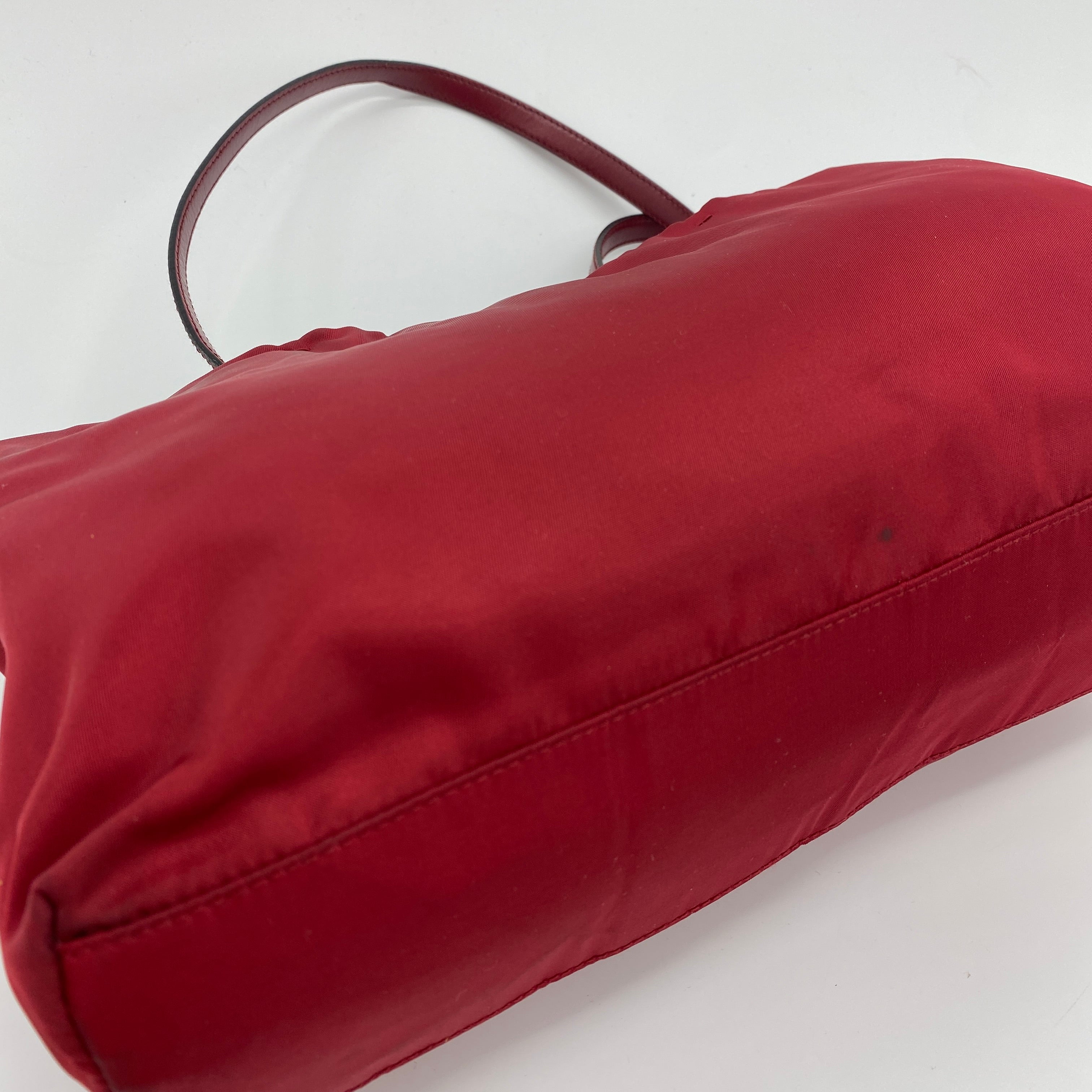 Nylon Tote Small Red