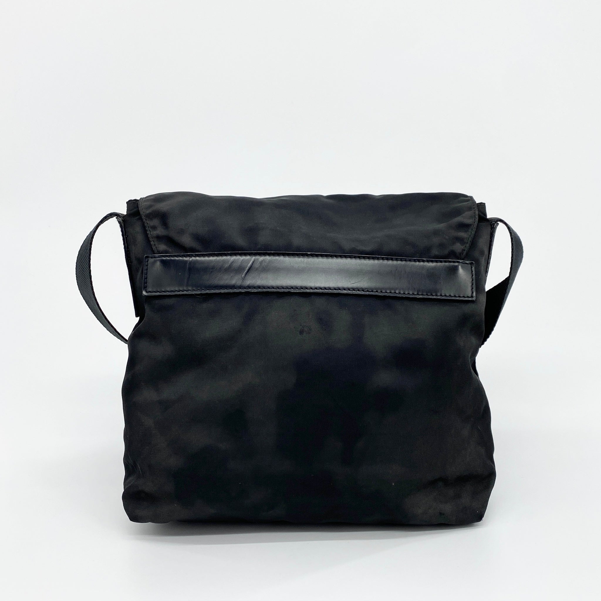 Nylon Messenger Small Crossbody Black - Vintage Luxuries