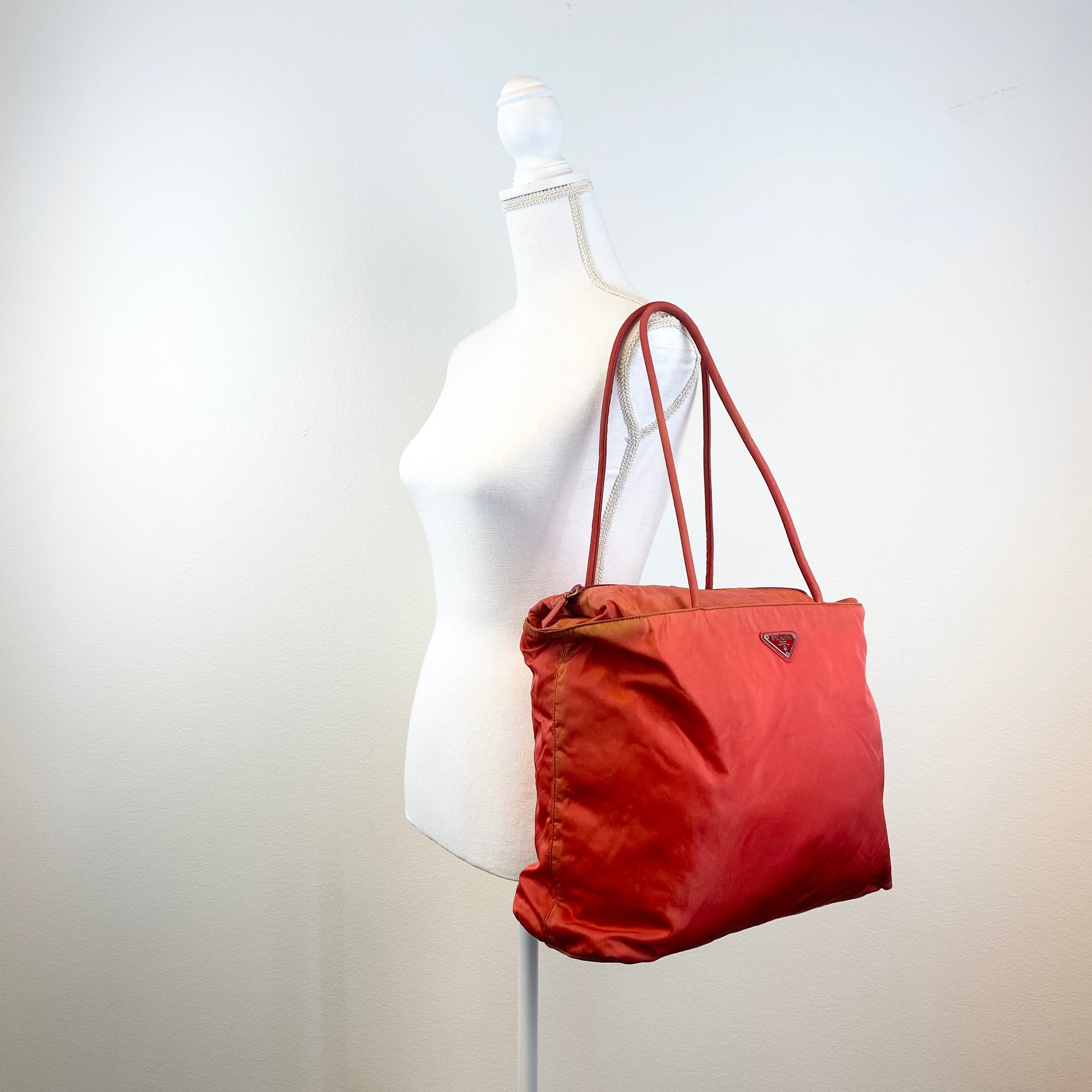 Nylon Tote Red - Vintage Luxuries