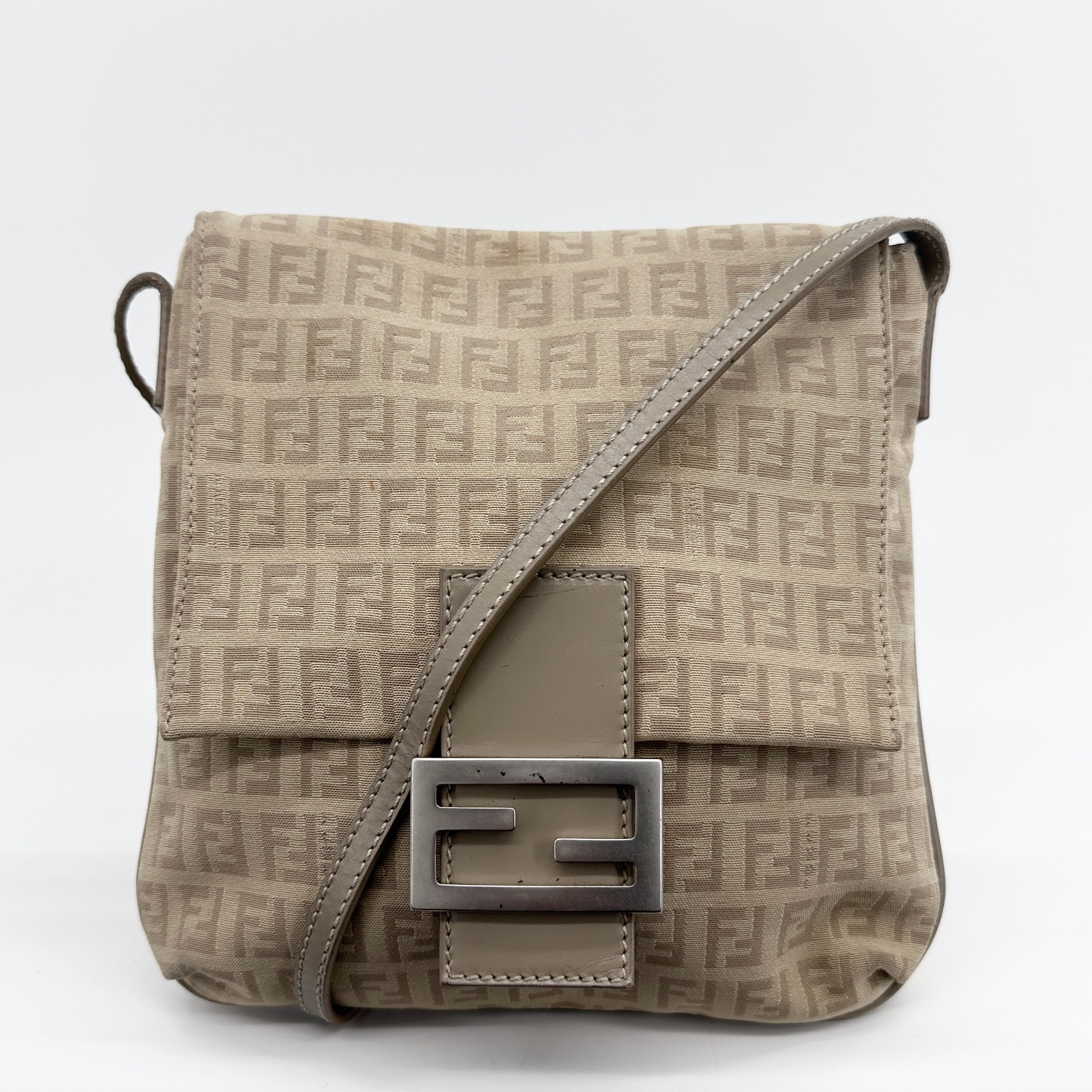 Zucca Monogram Crossbody Bag Beige