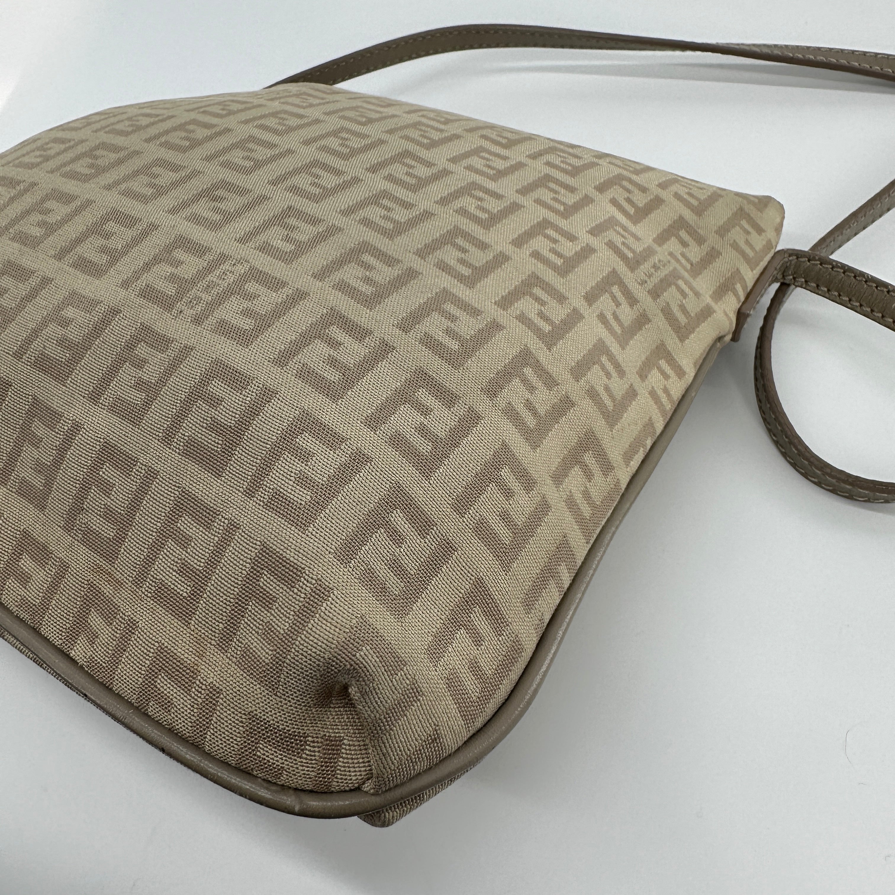 Zucca Monogram Crossbody Bag Beige