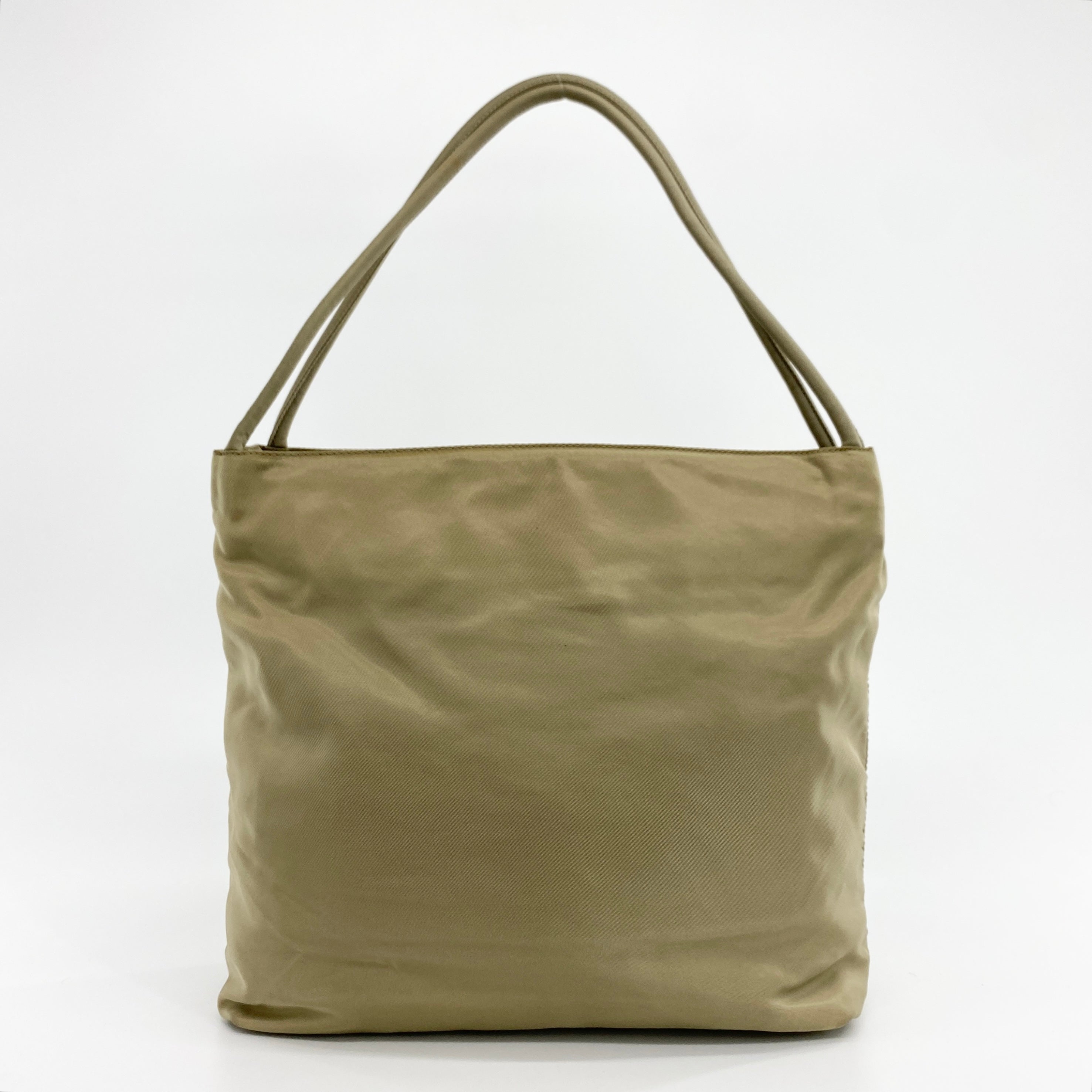 Nylon Tote Small Beige - Vintage Luxuries