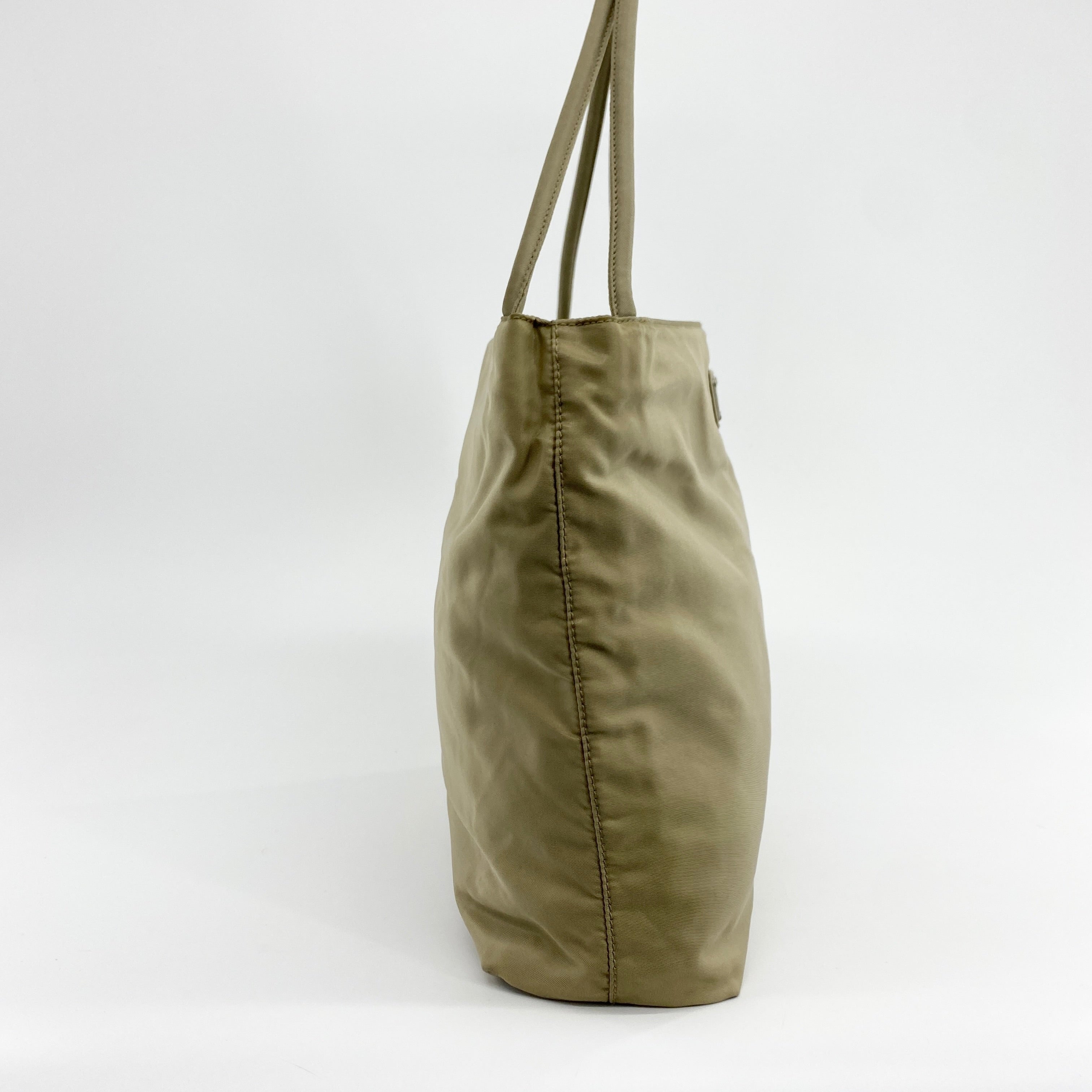 Nylon Tote Small Beige - Vintage Luxuries
