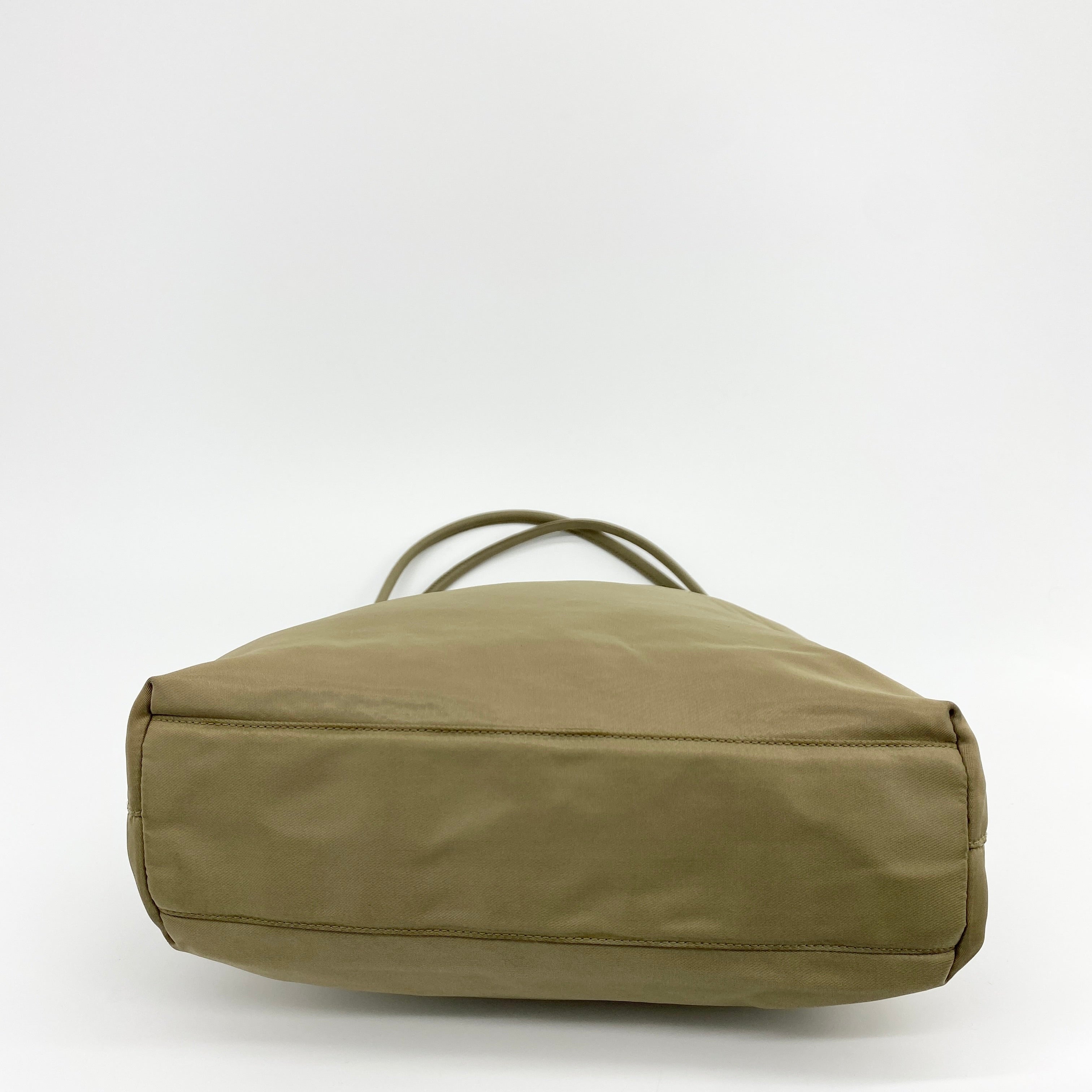 Nylon Tote Small Beige - Vintage Luxuries