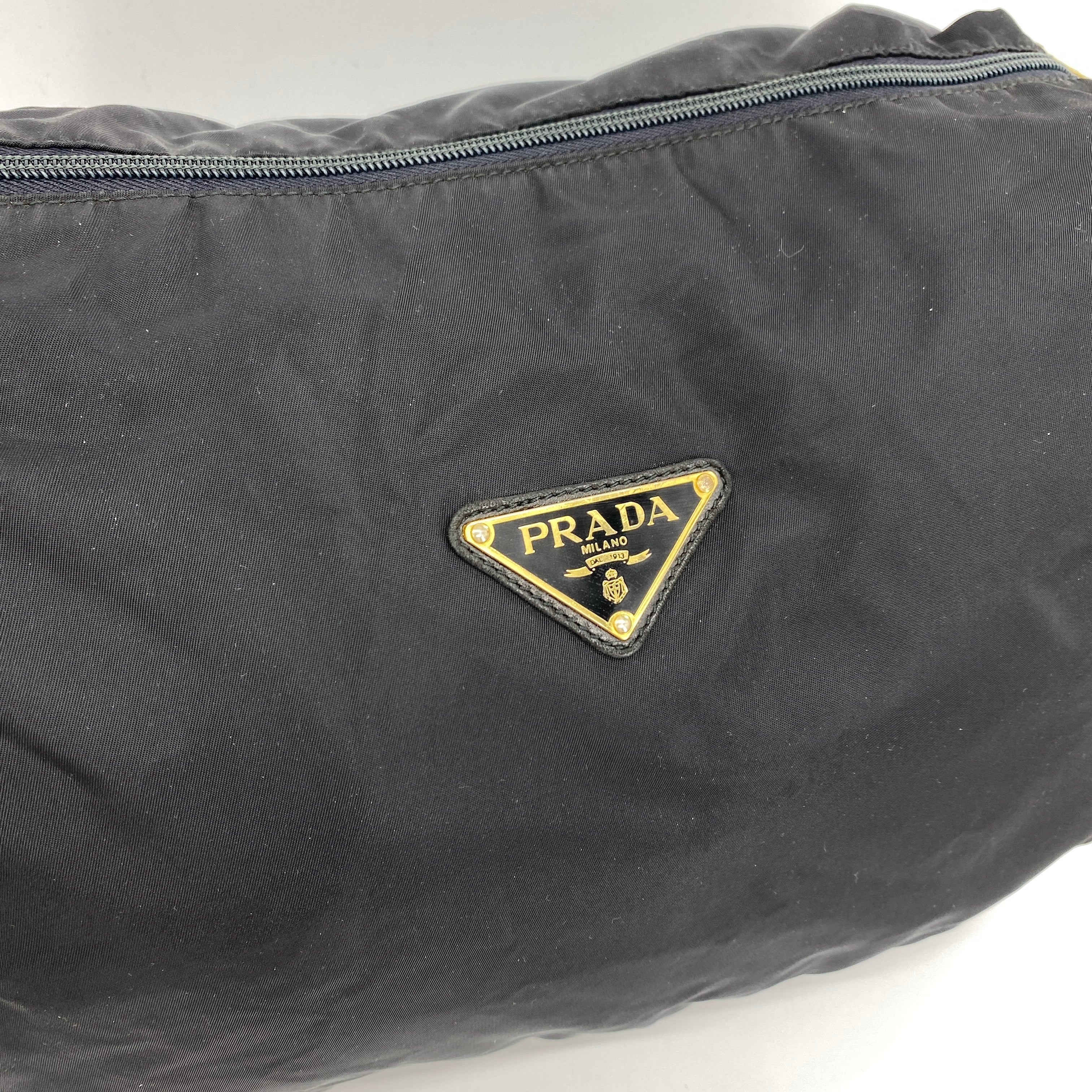 Nylon Hobo Bag Black - Vintage Luxuries