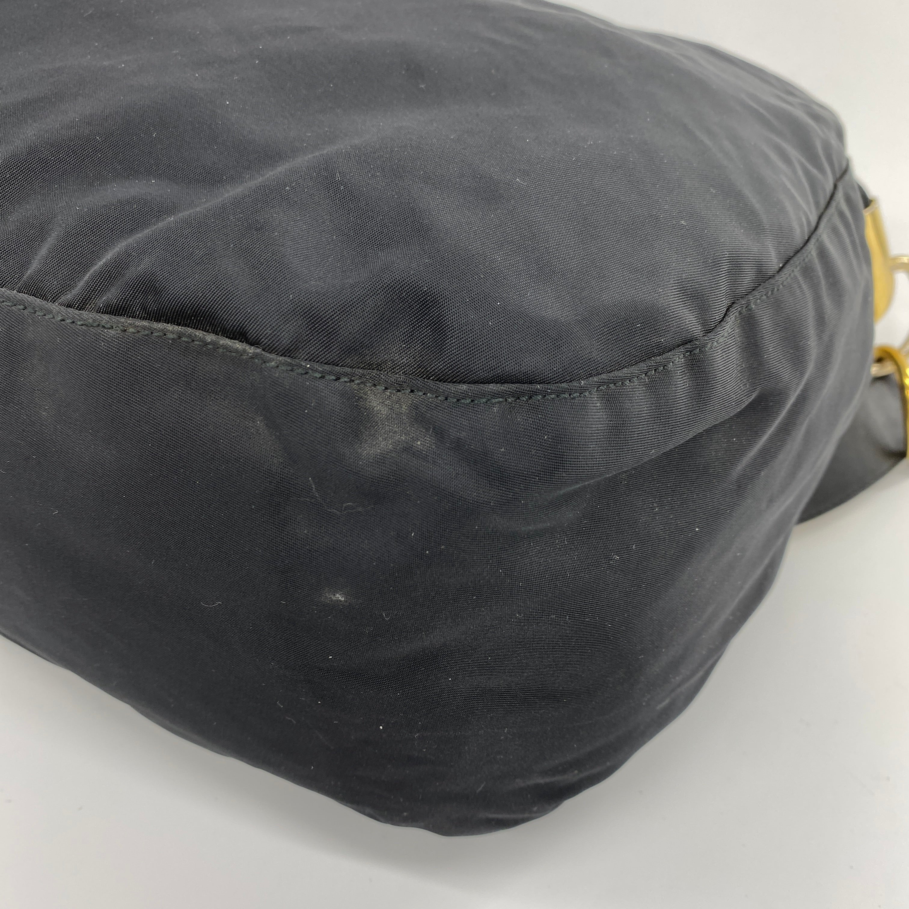 Nylon Hobo Bag Black - Vintage Luxuries