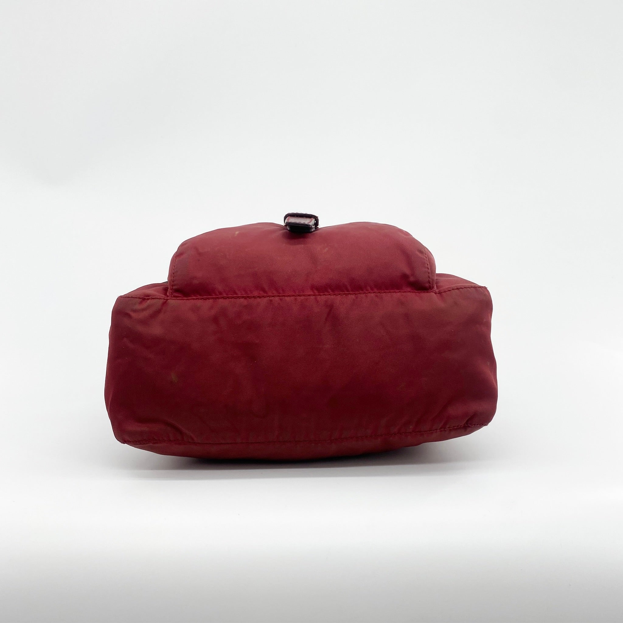 Nylon Messenger Small Crossbody Red