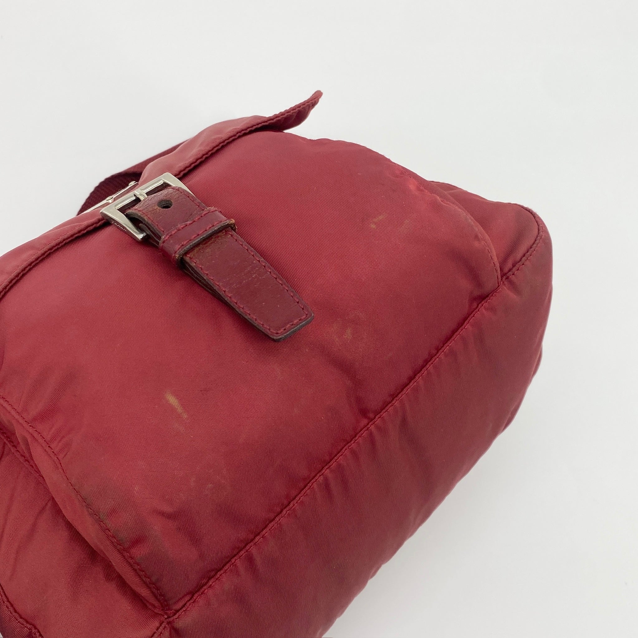 Nylon Messenger Small Crossbody Red