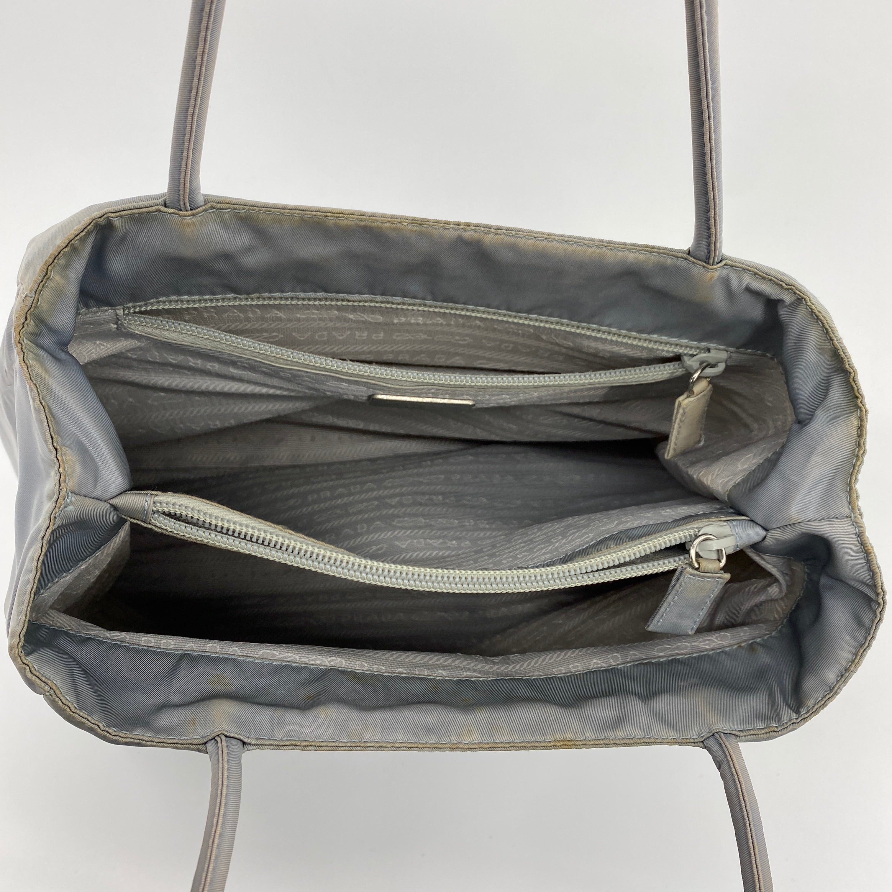Nylon Handbag Grey - Vintage Luxuries