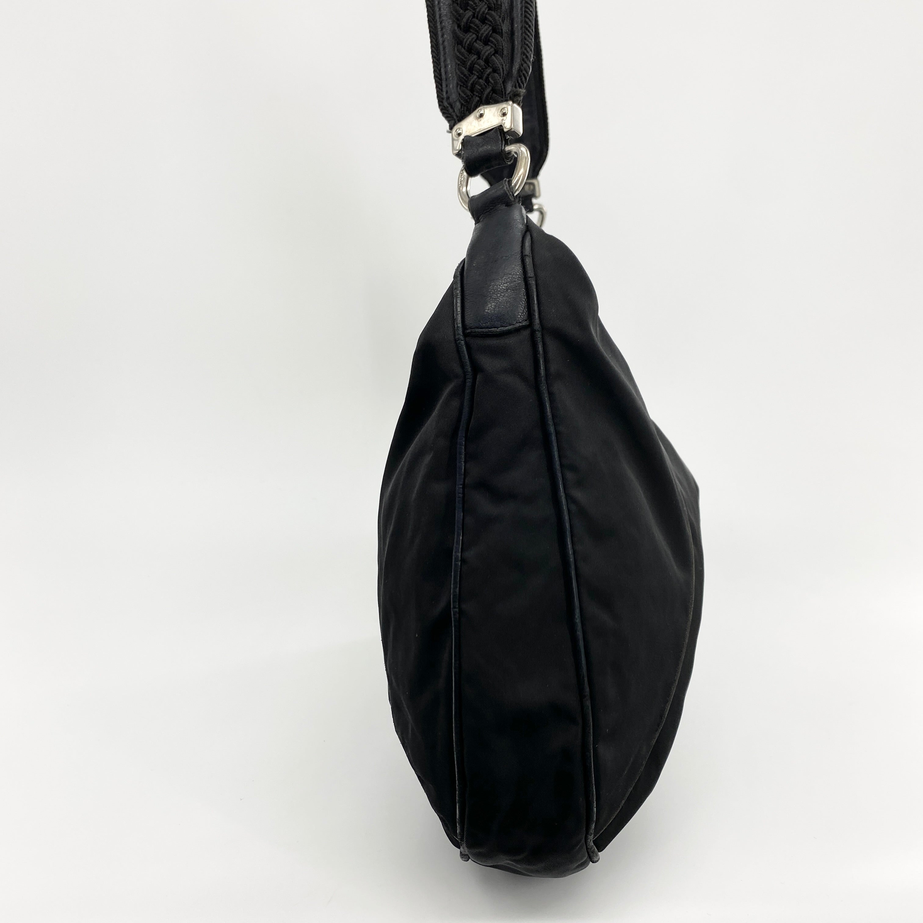 Nylon Shoulder Bag Black - Vintage Luxuries