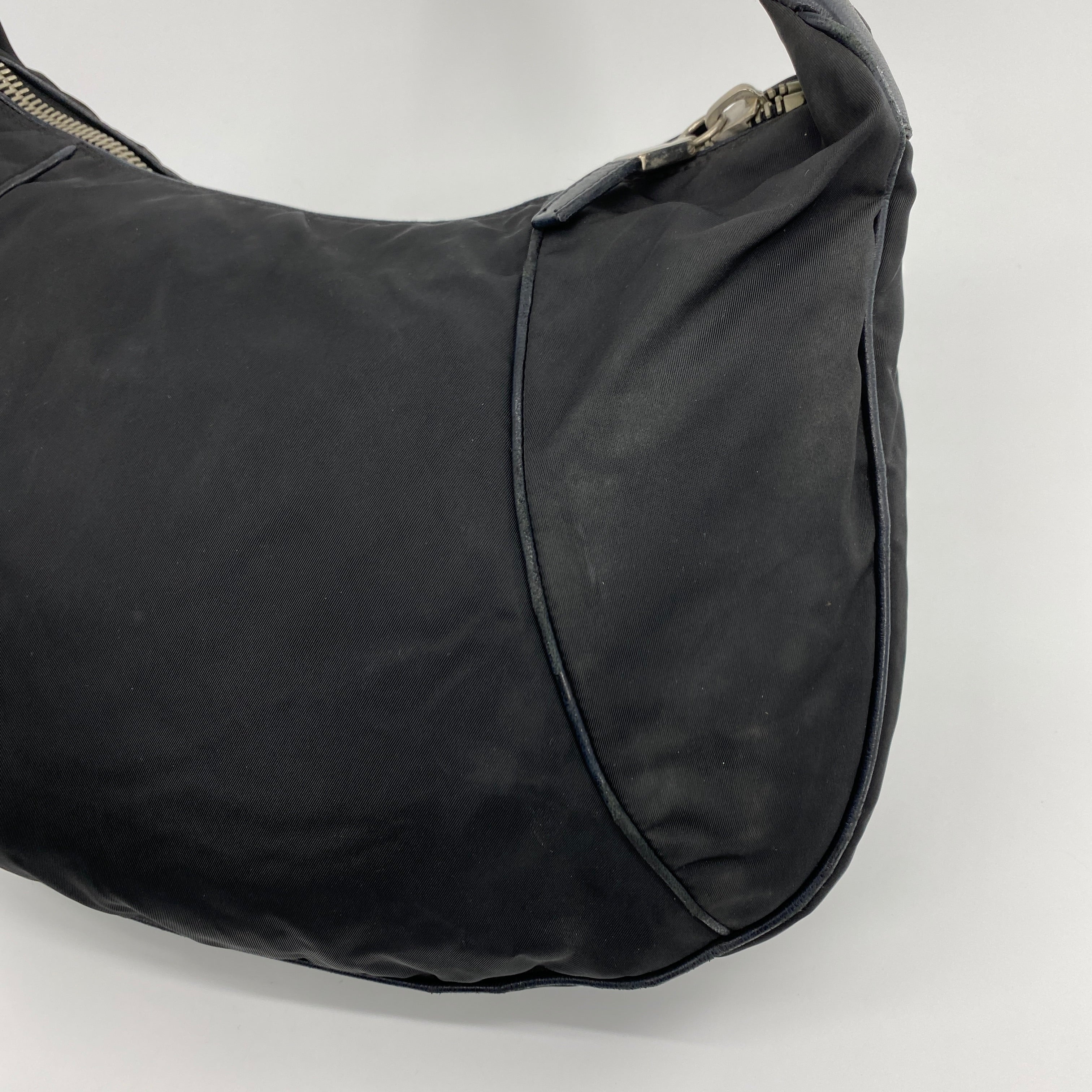 Nylon Shoulder Bag Black - Vintage Luxuries