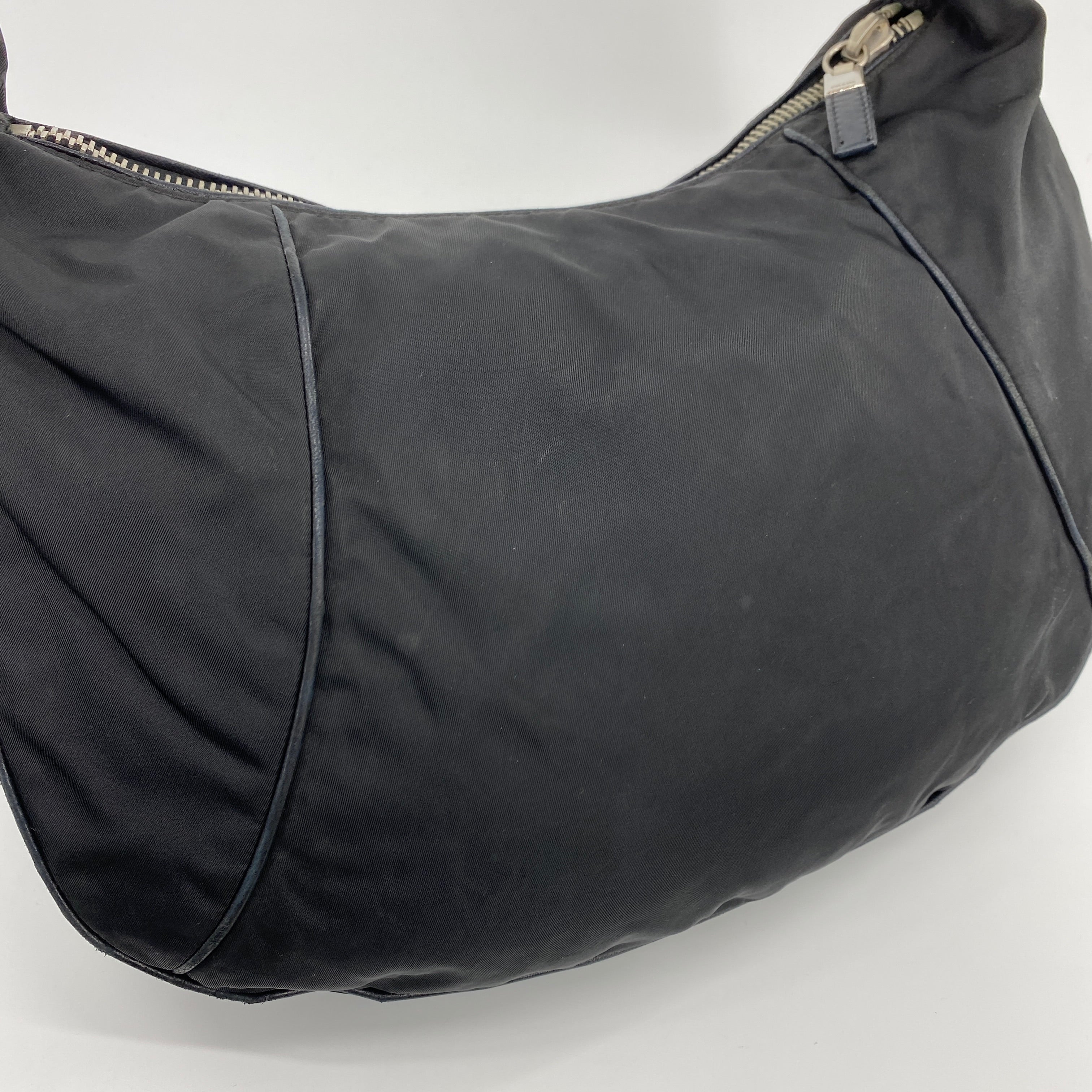Nylon Shoulder Bag Black - Vintage Luxuries