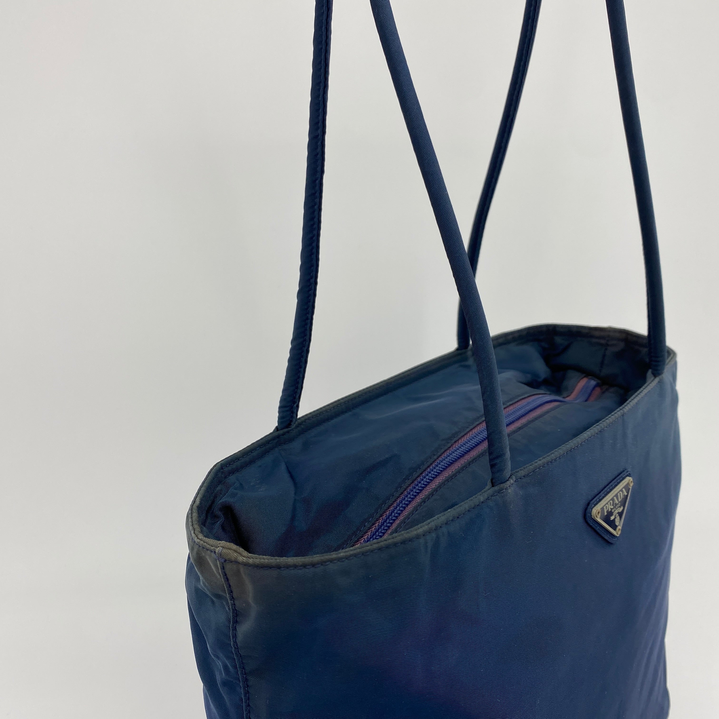 Nylon Tote Navy Blue - Vintage Luxuries