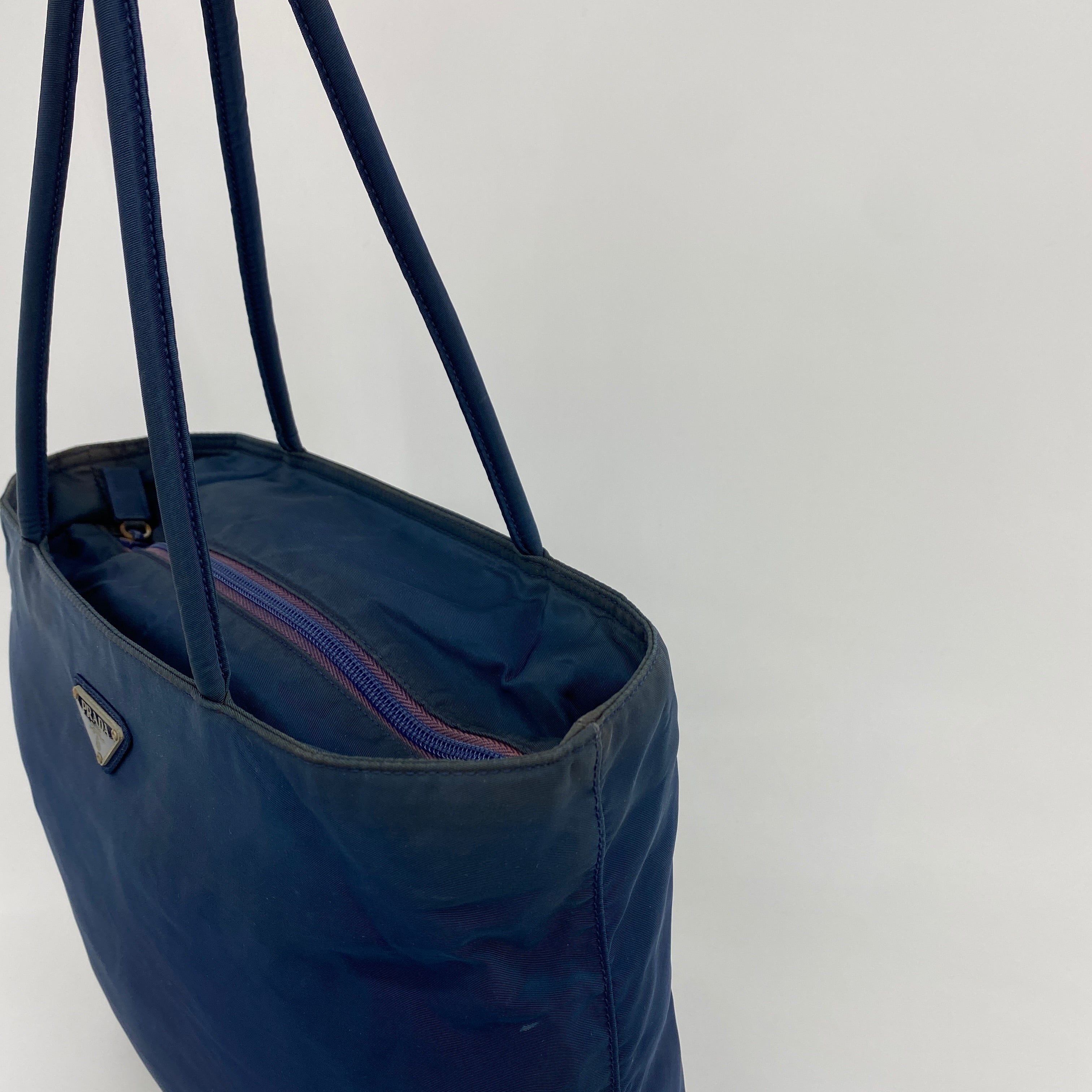 Nylon Tote Navy Blue - Vintage Luxuries