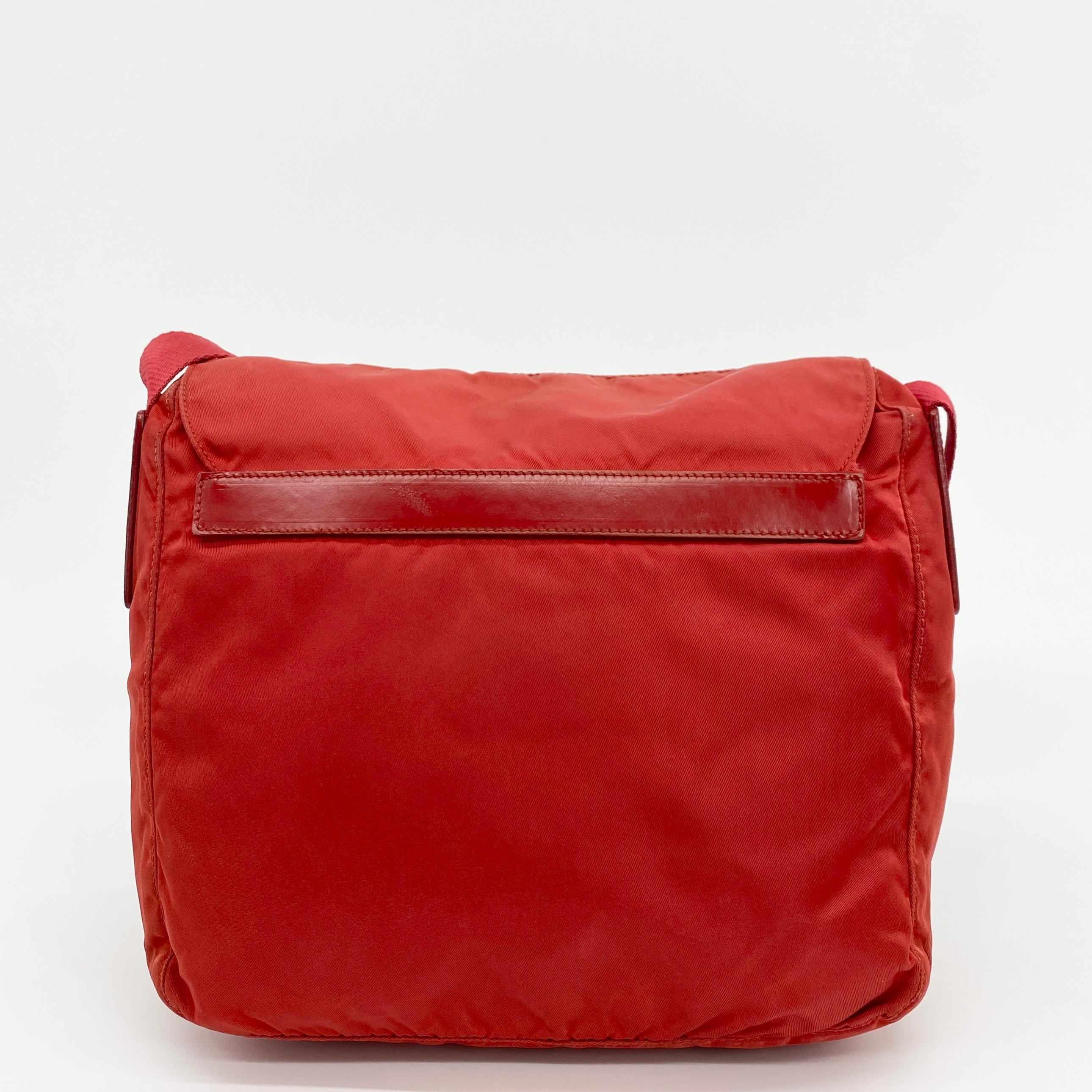 Nylon Messenger Small Crossbody Red - Vintage Luxuries