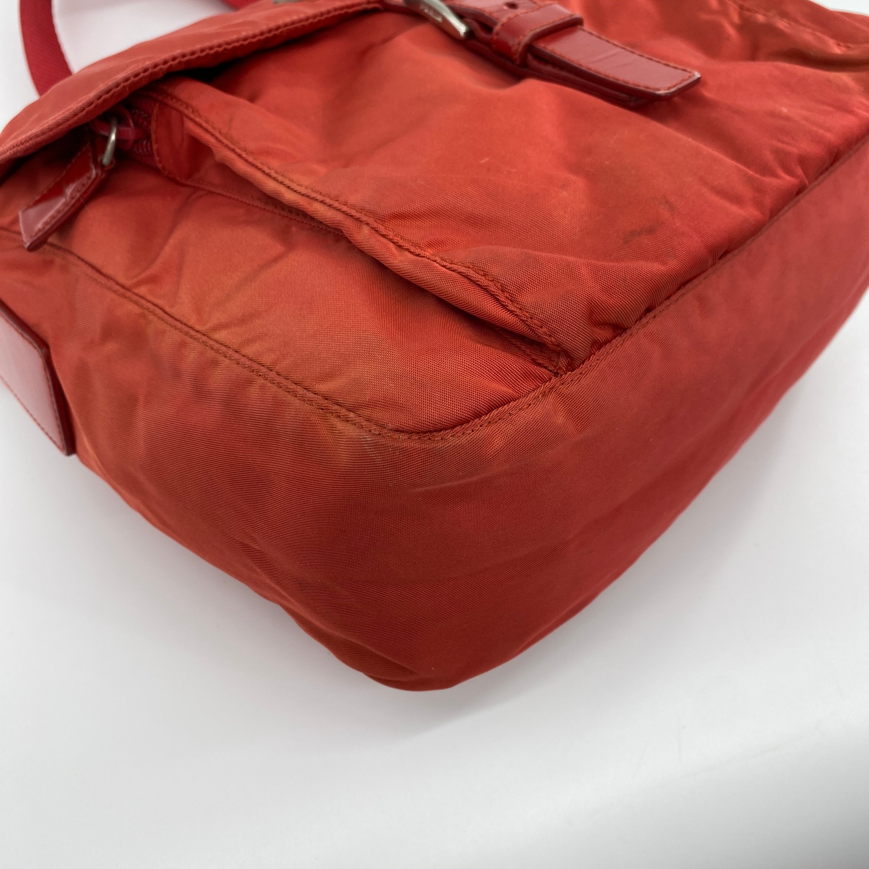 Nylon Messenger Small Crossbody Red - Vintage Luxuries
