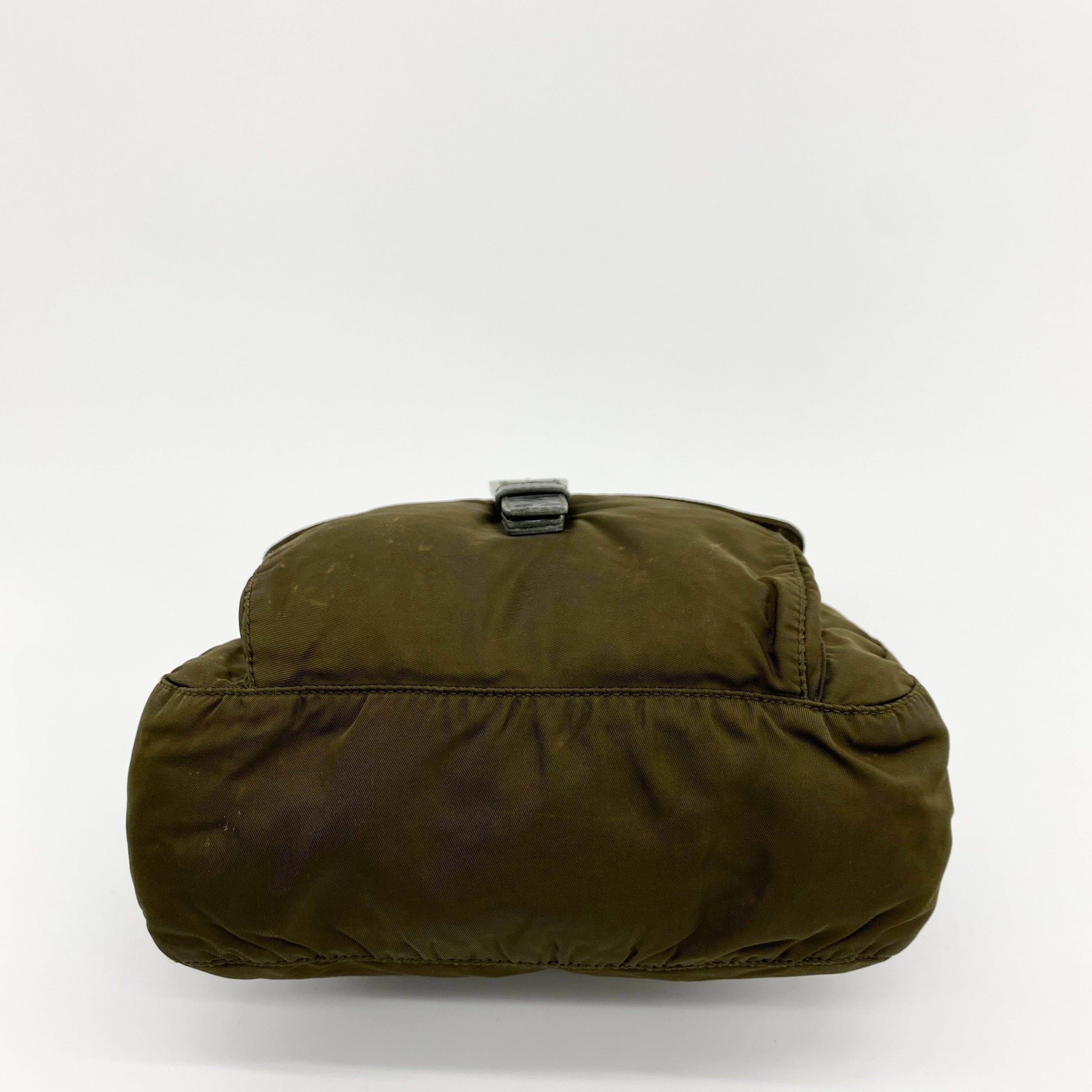 Nylon Messenger Small Crossbody Olive Green - Vintage Luxuries