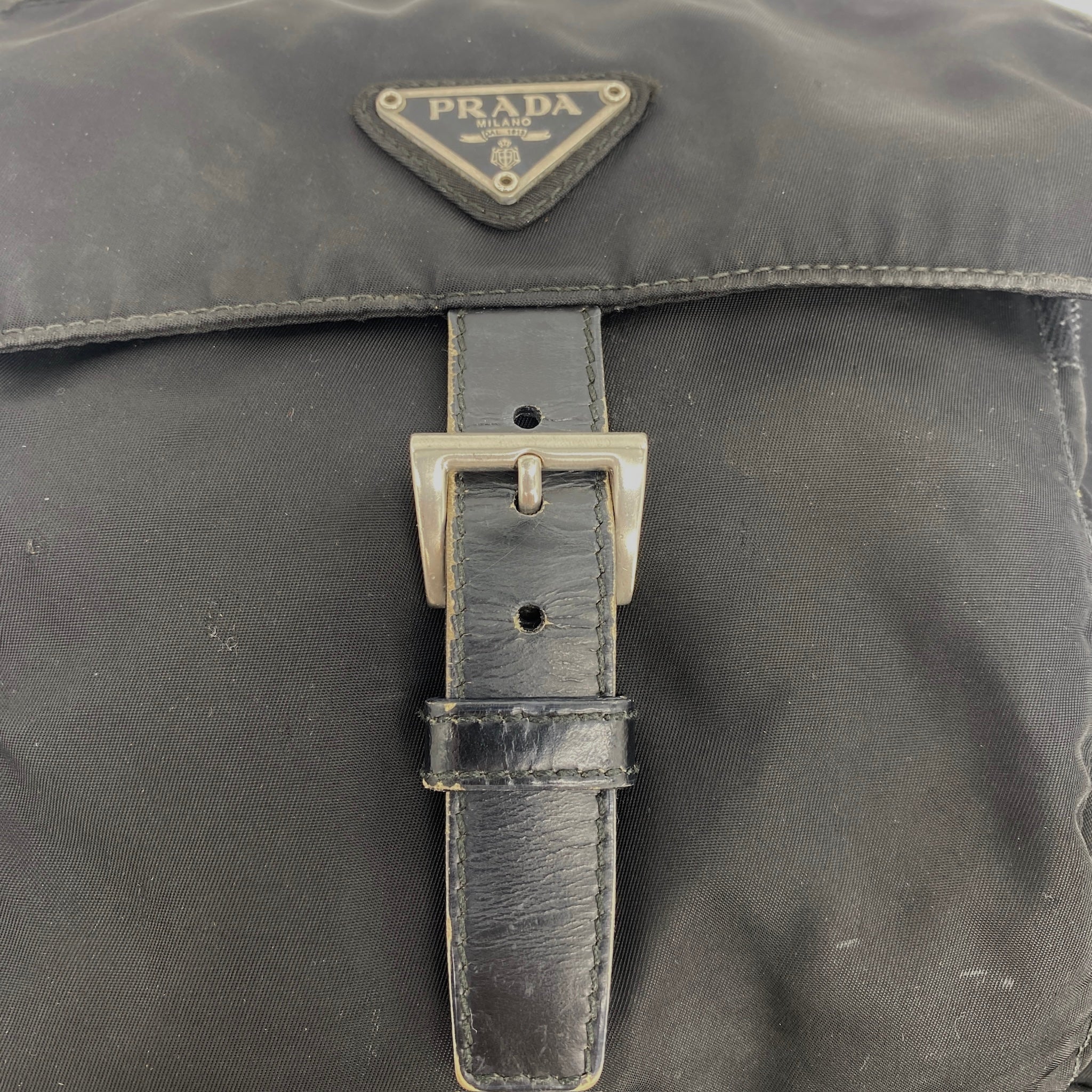 Nylon Messenger Small Crossbody Black