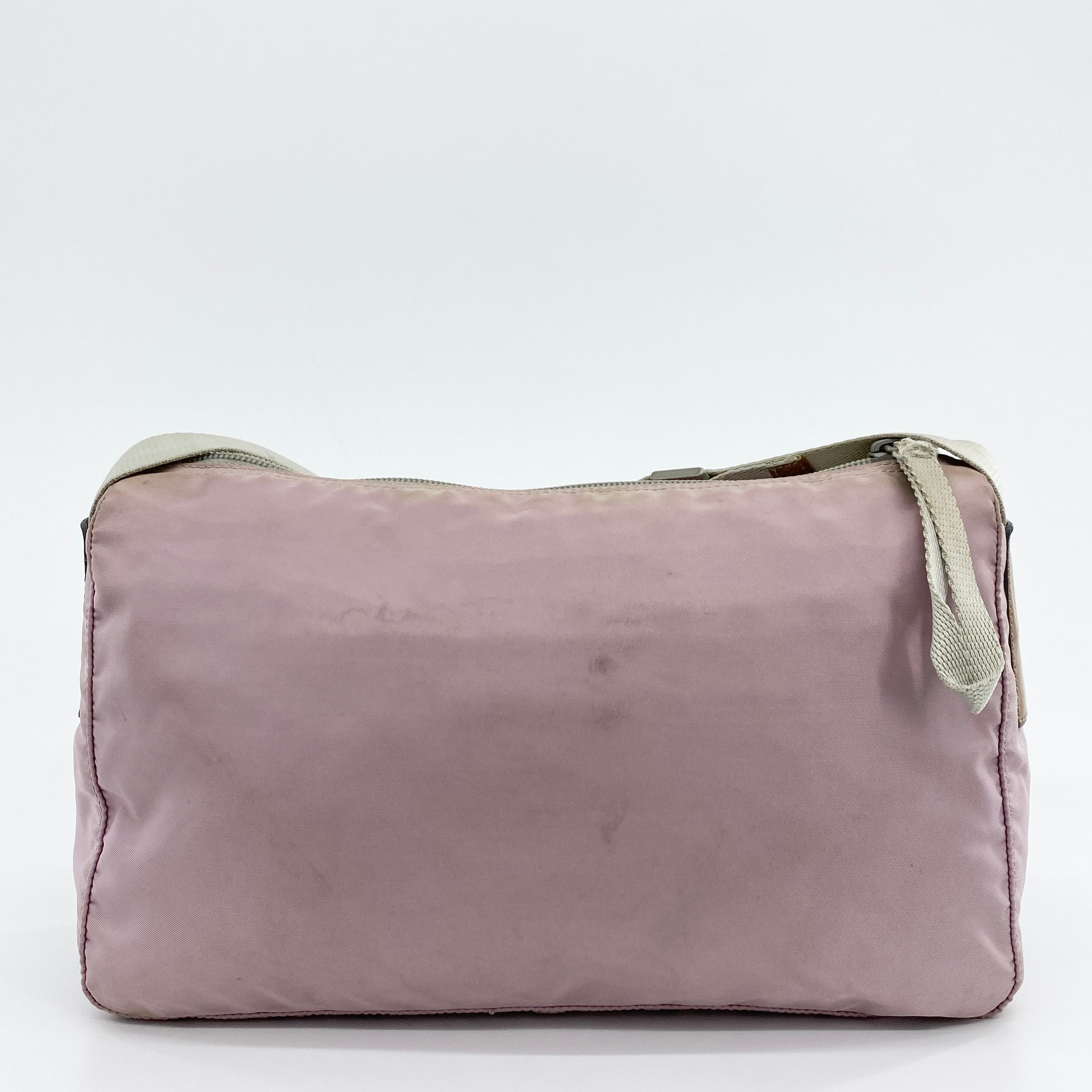 Nylon Messenger Crossbody Light Pink - Vintage Luxuries