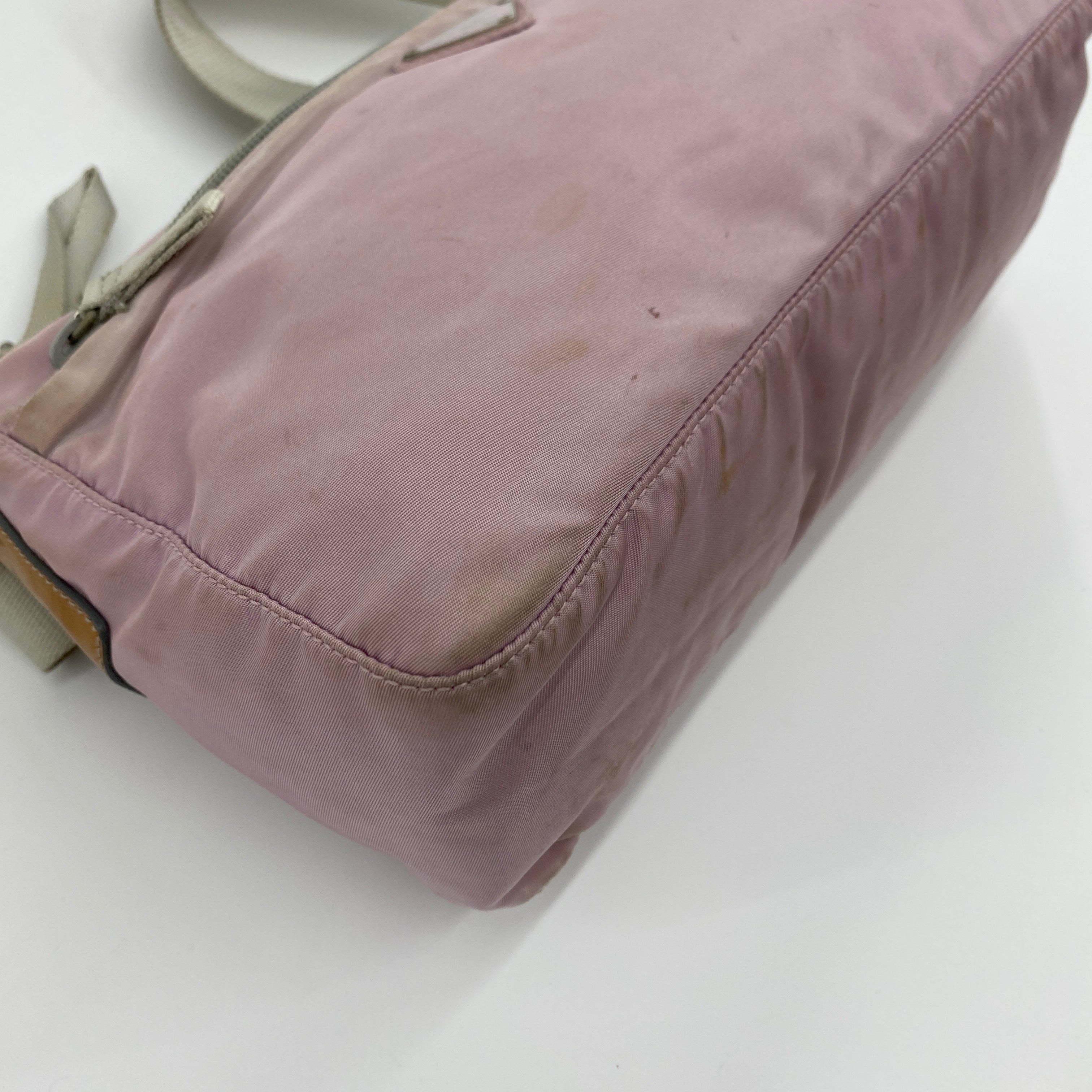 Nylon Messenger Crossbody Light Pink - Vintage Luxuries