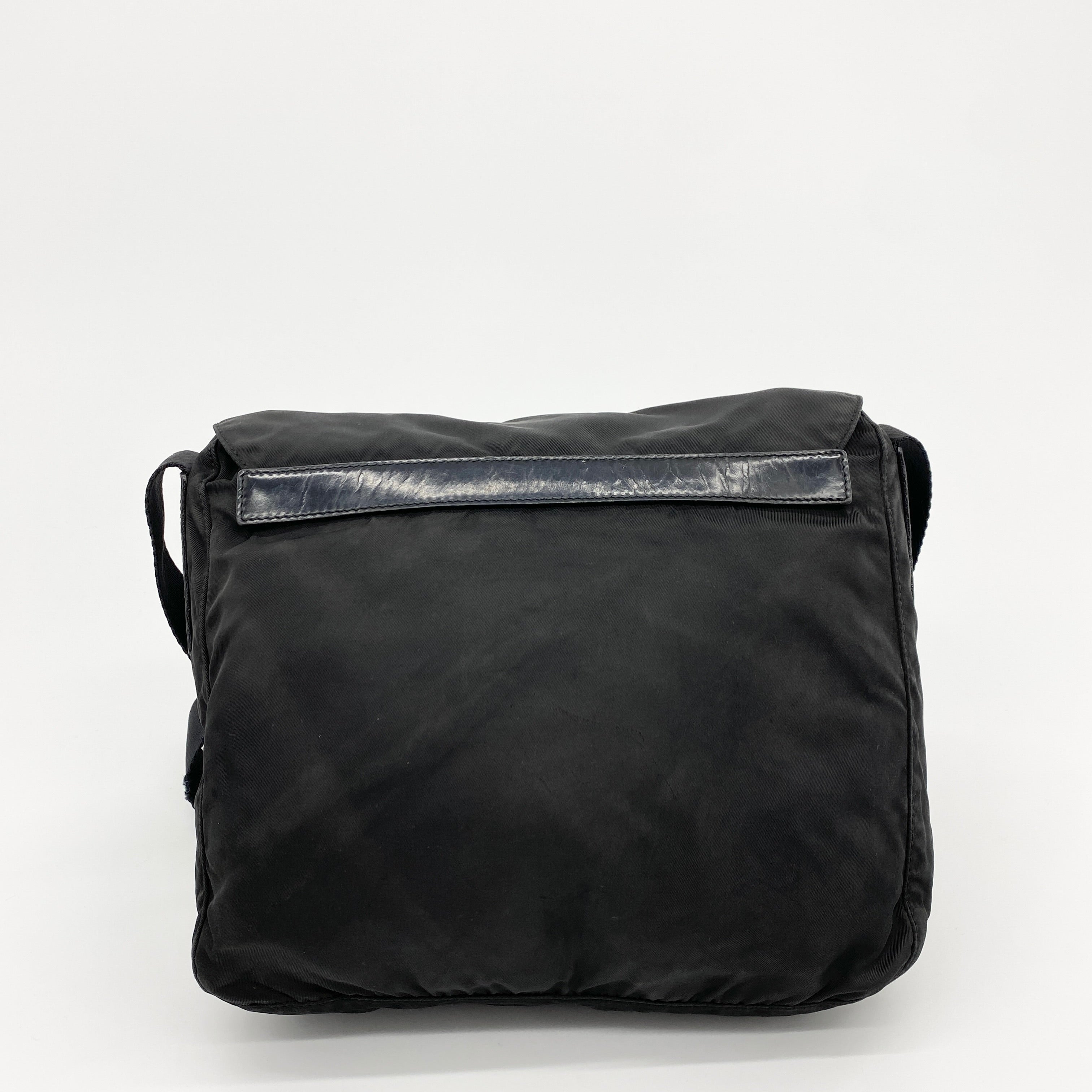 Nylon Messenger Small Crossbody Black - Vintage Luxuries