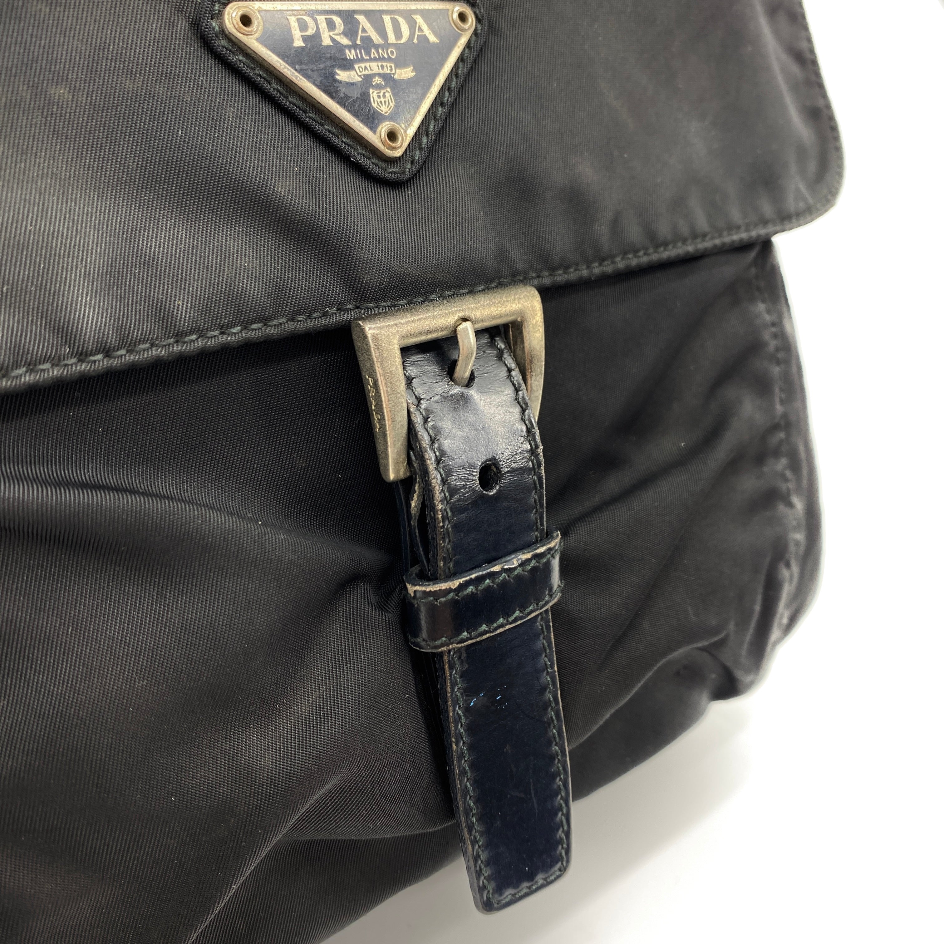 Nylon Messenger Small Crossbody Black - Vintage Luxuries