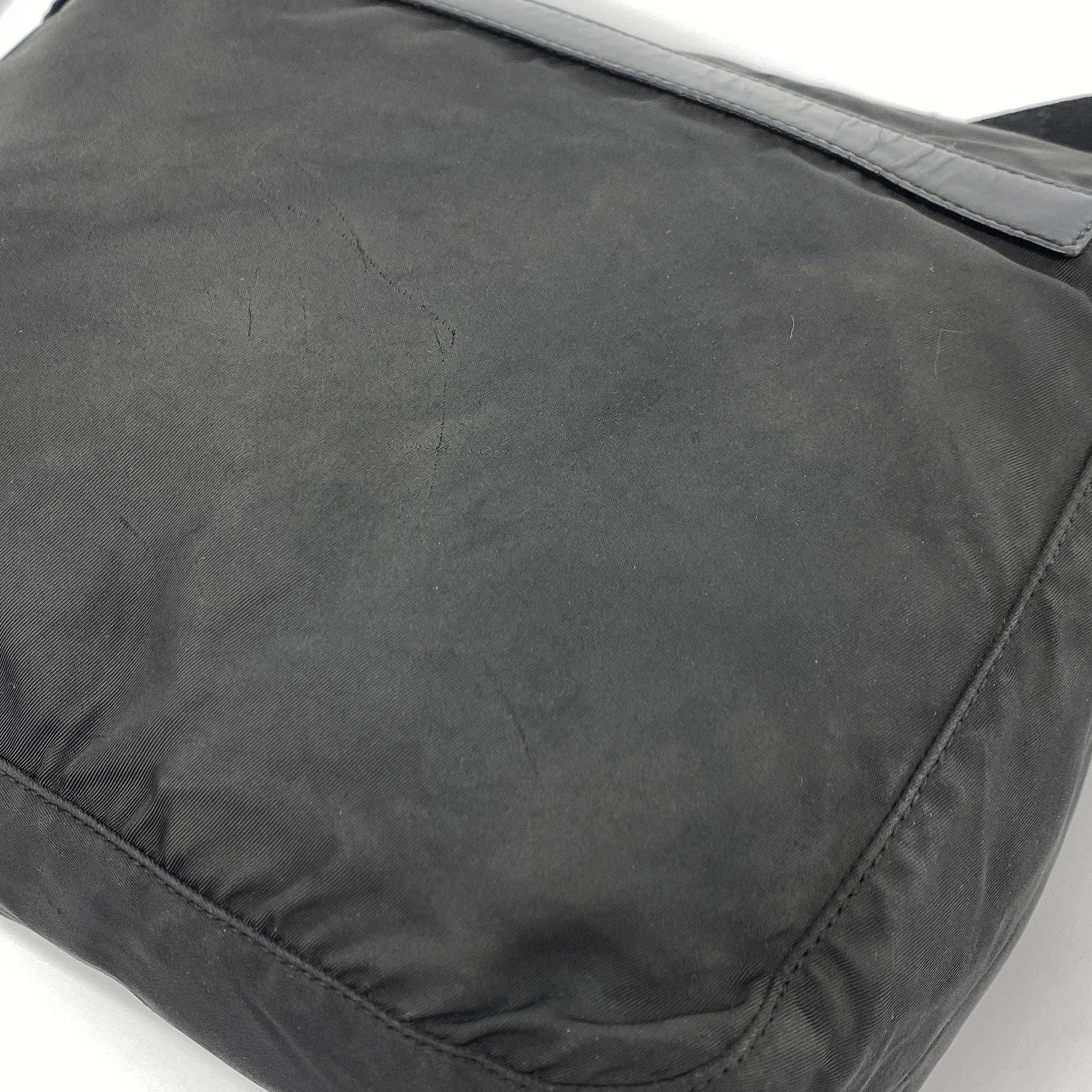Nylon Messenger Small Crossbody Black - Vintage Luxuries
