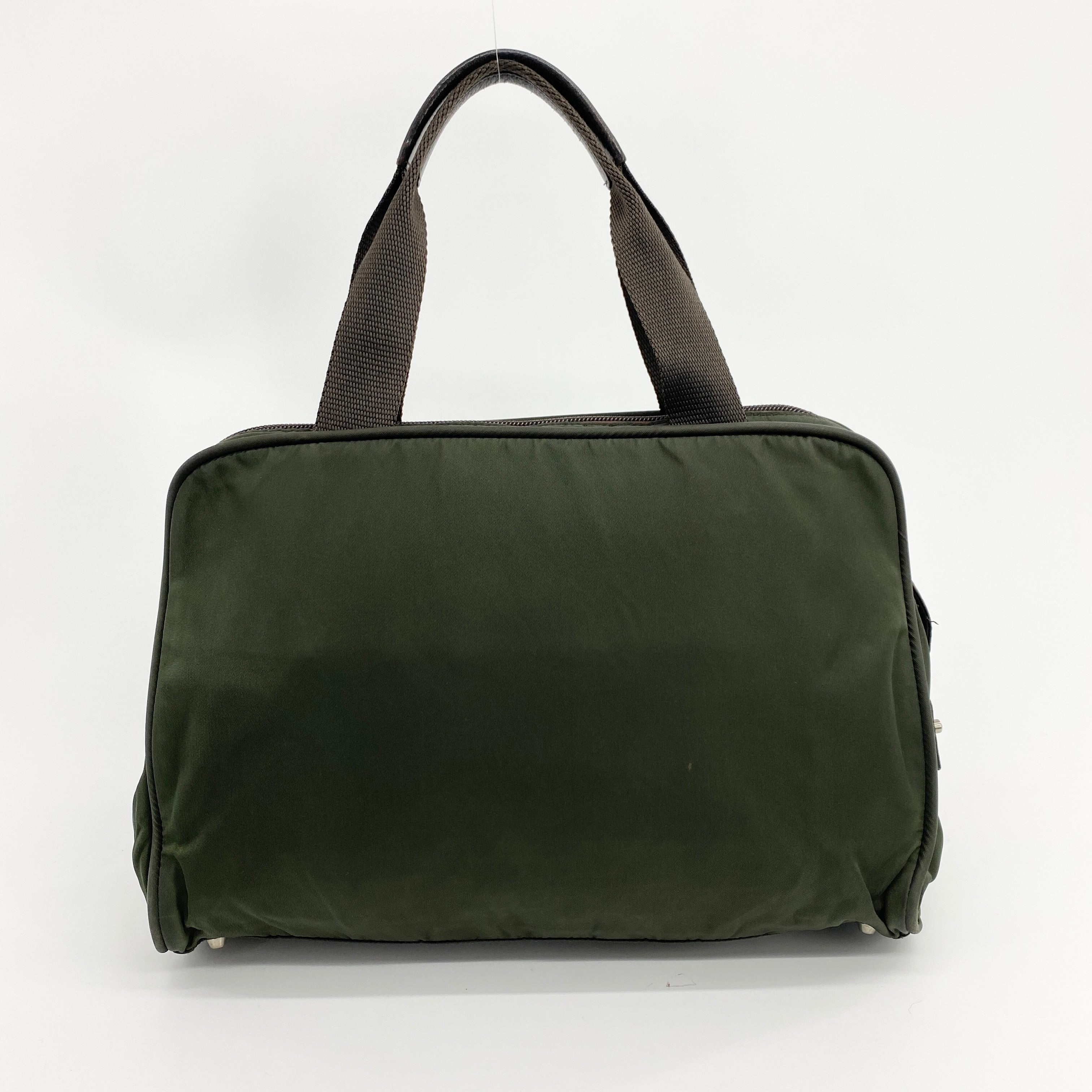 Nylon Laptop Handbag Green - Vintage Luxuries