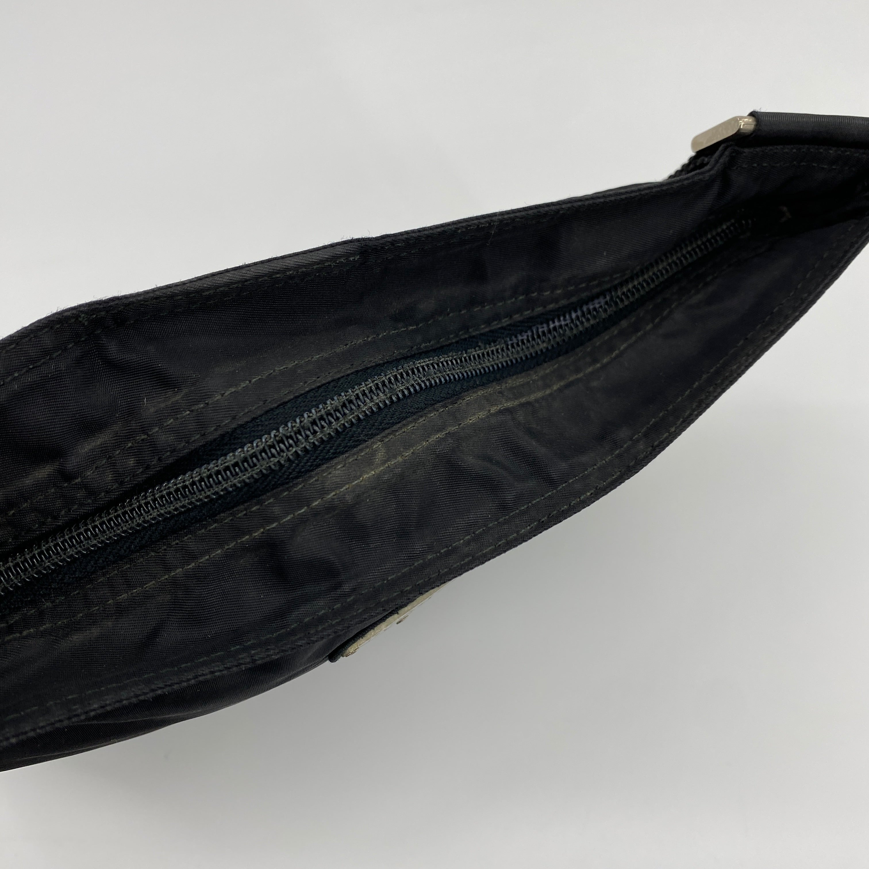 Nylon Flat Crossbody Black - Vintage Luxuries