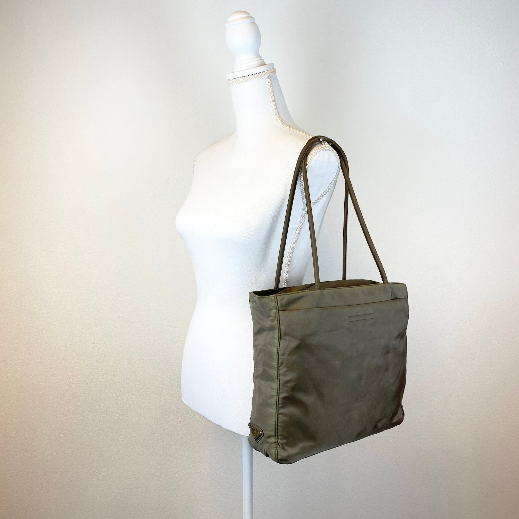 Nylon Small Tote Grey - Vintage Luxuries