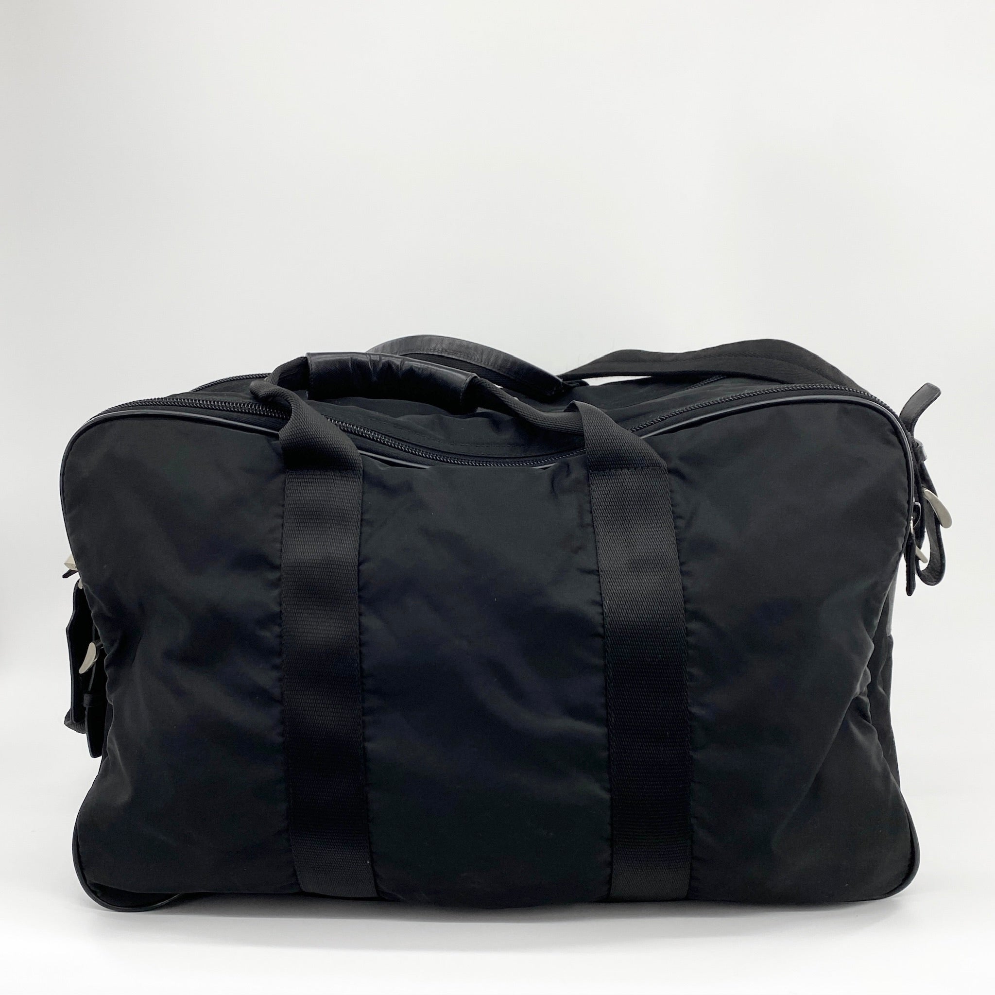 Nylon Boston Travel Bag Black