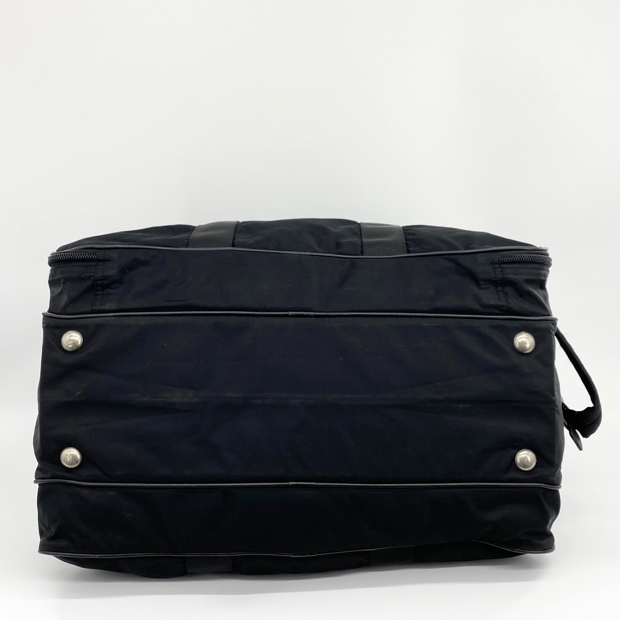 Nylon Boston Travel Bag Black