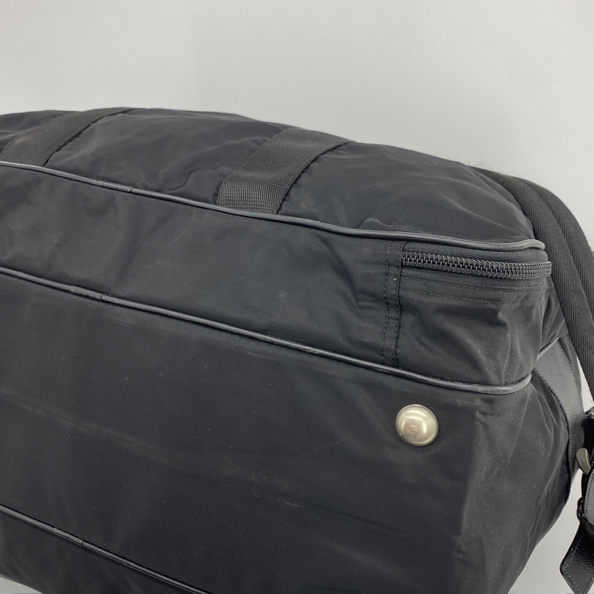 Nylon Boston Travel Bag Black