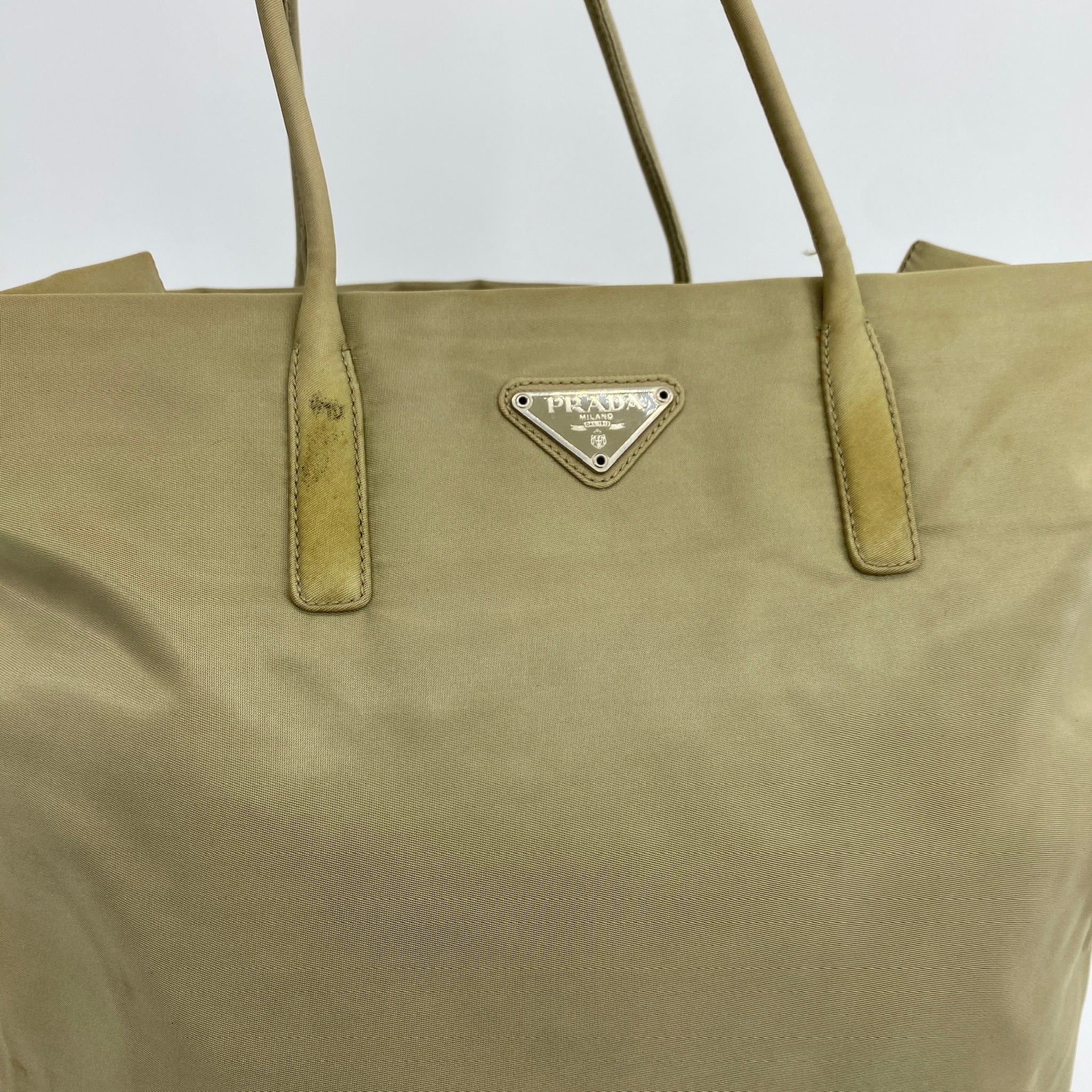 Nylon Tote Beige