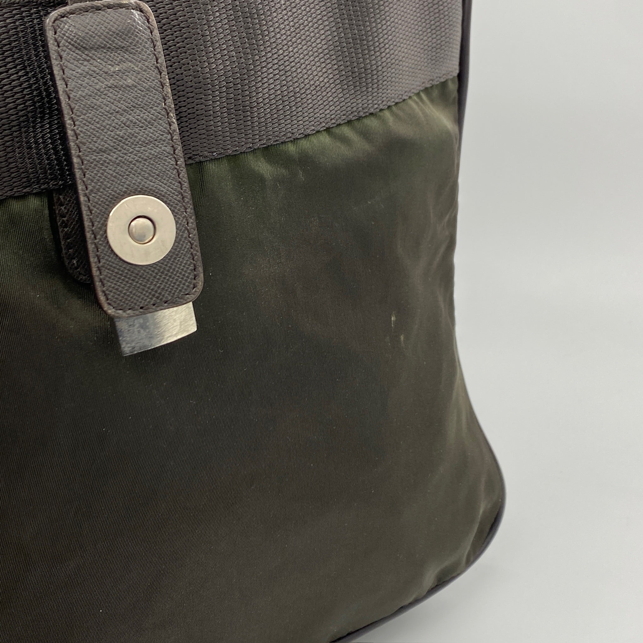 Nylon Boston Travel Bag Brown - Vintage Luxuries