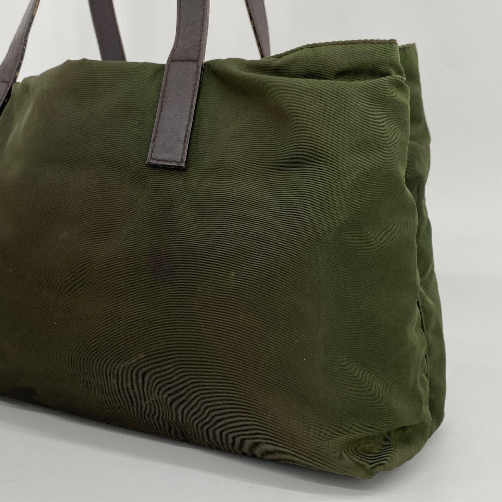 Nylon Tote Dark Green