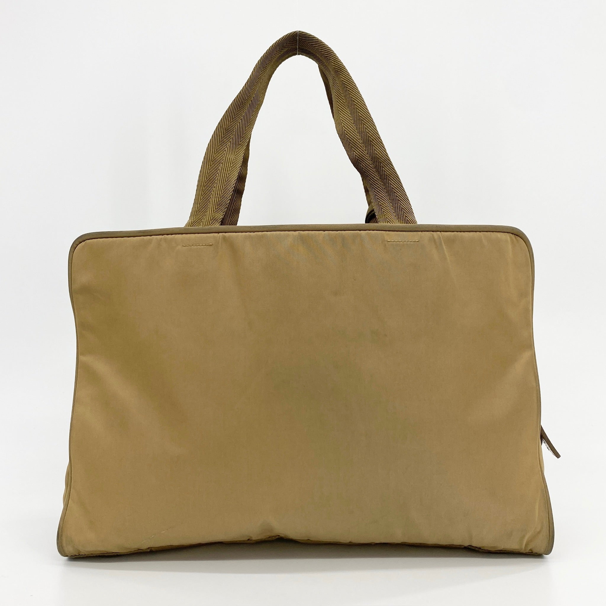 Nylon Laptop Handbag Brown