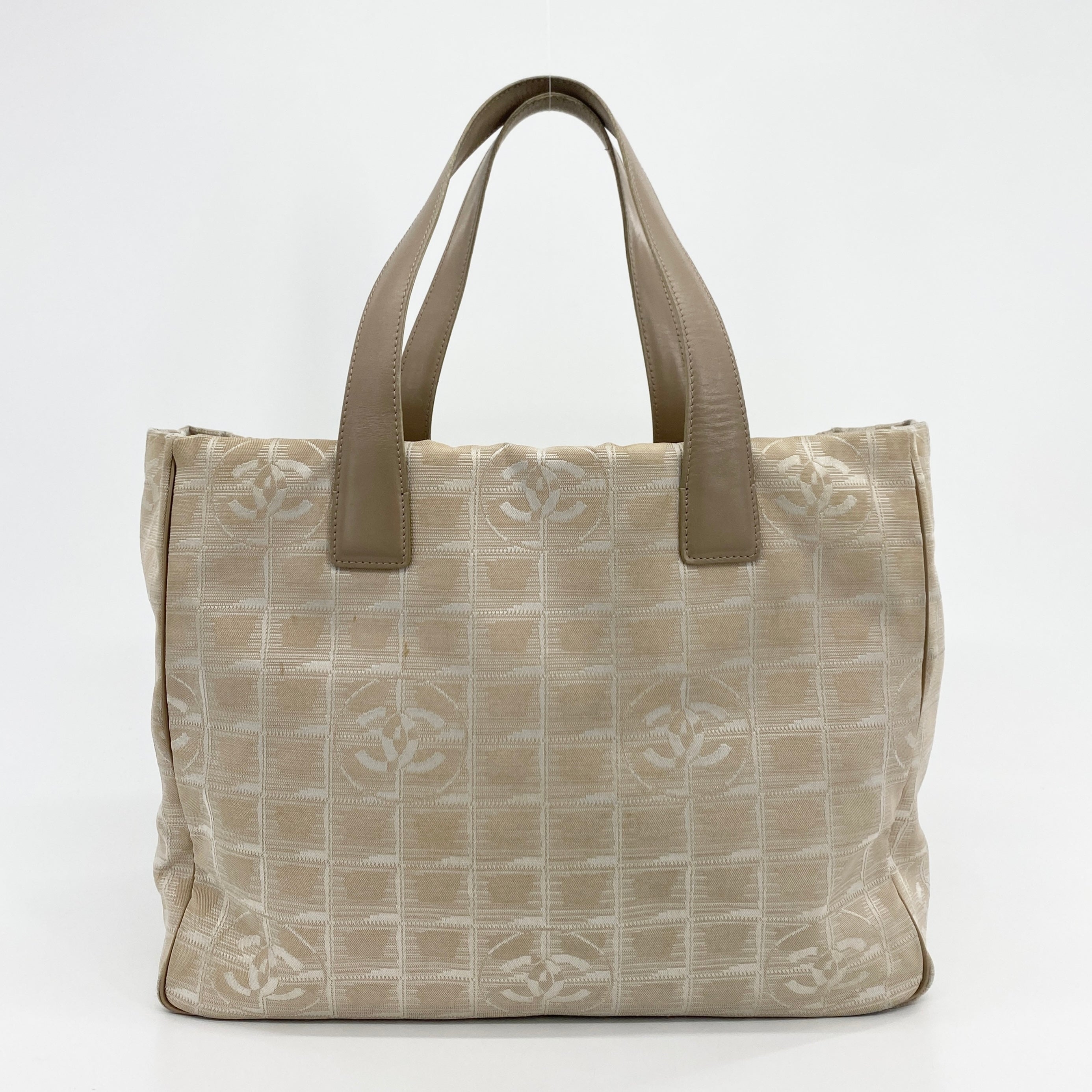 Nylon Travel Line Tote Beige