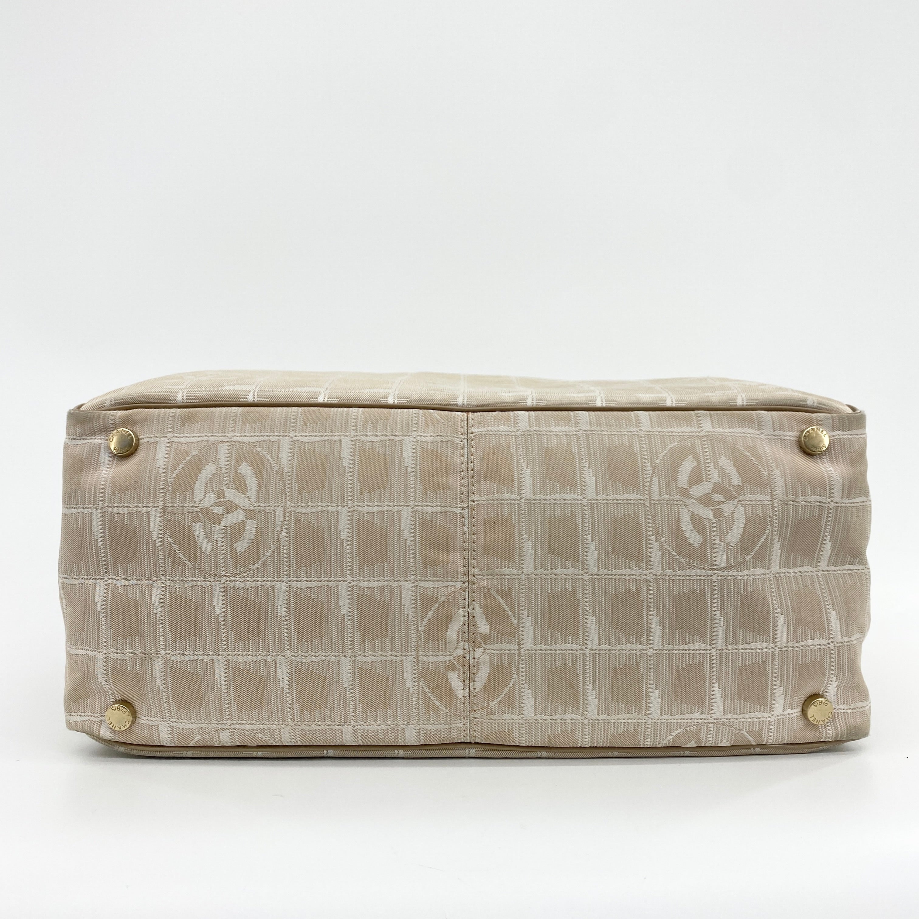 Nylon Travel Line Tote Beige