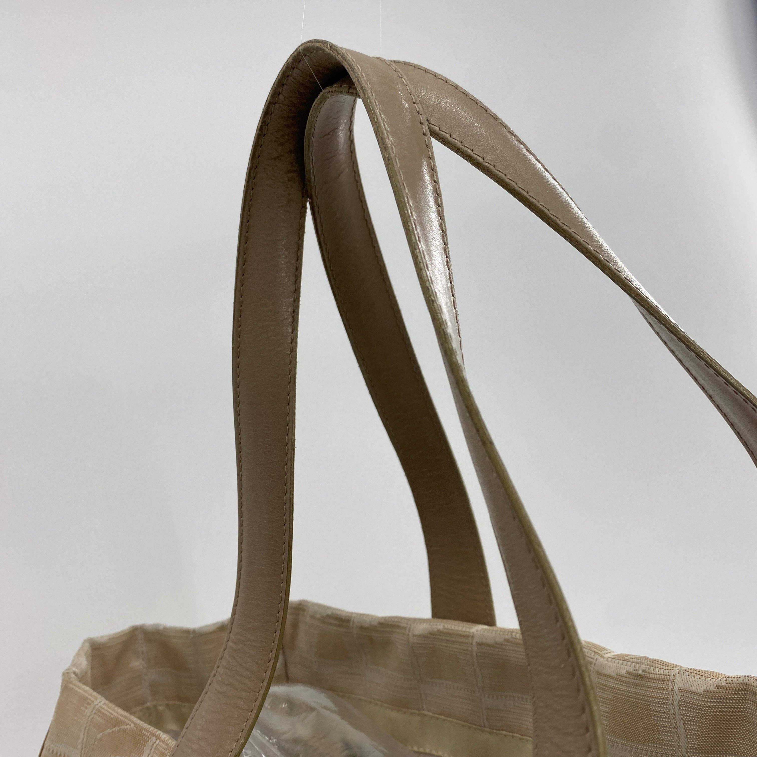 Nylon Travel Line Tote Beige