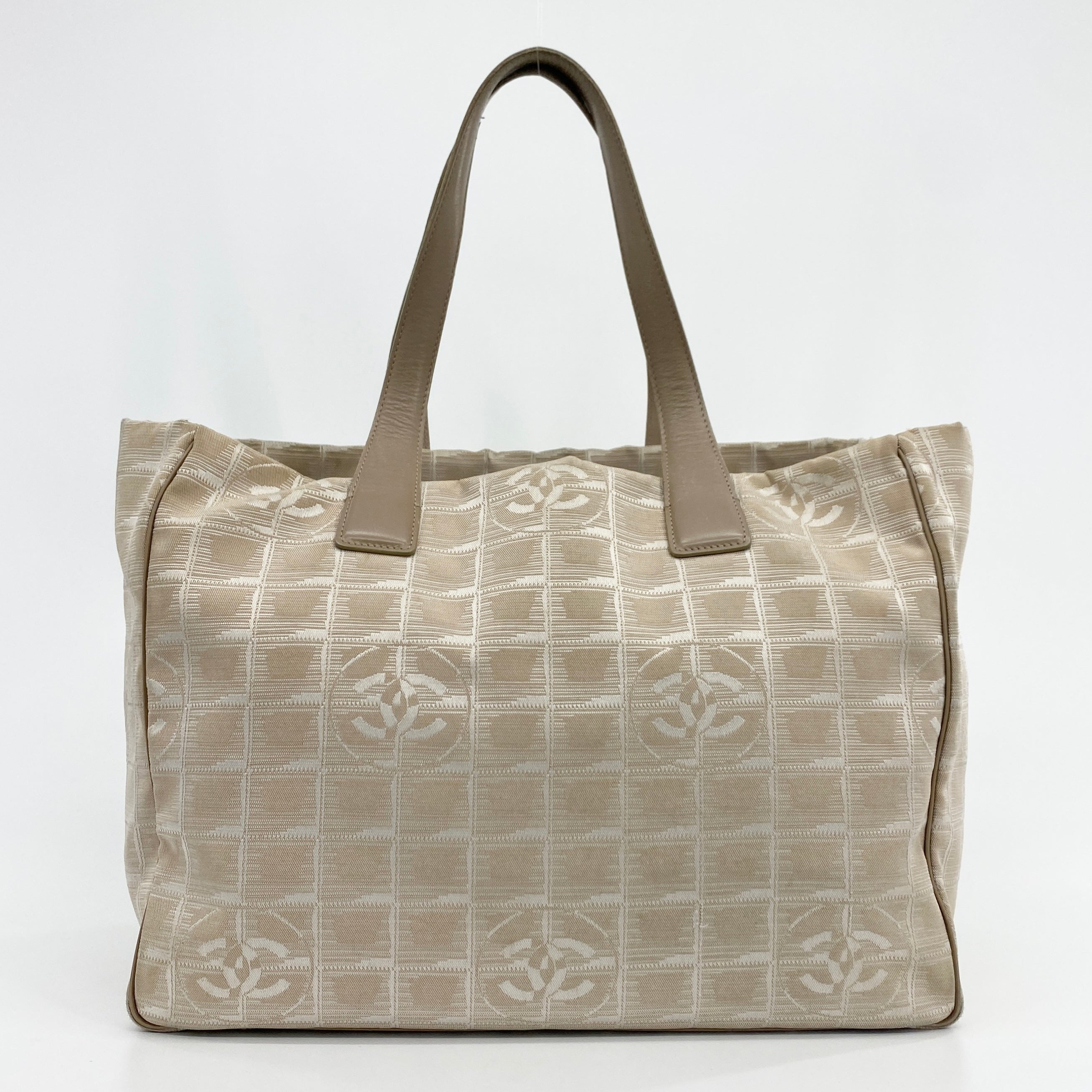 Nylon Travel Line Tote Beige