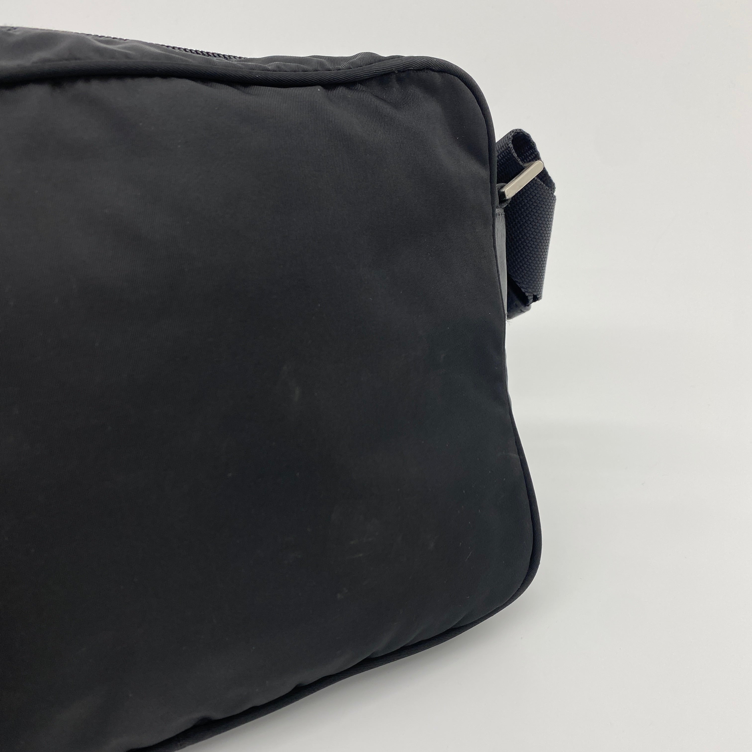 Nylon Camera Crossbody Black