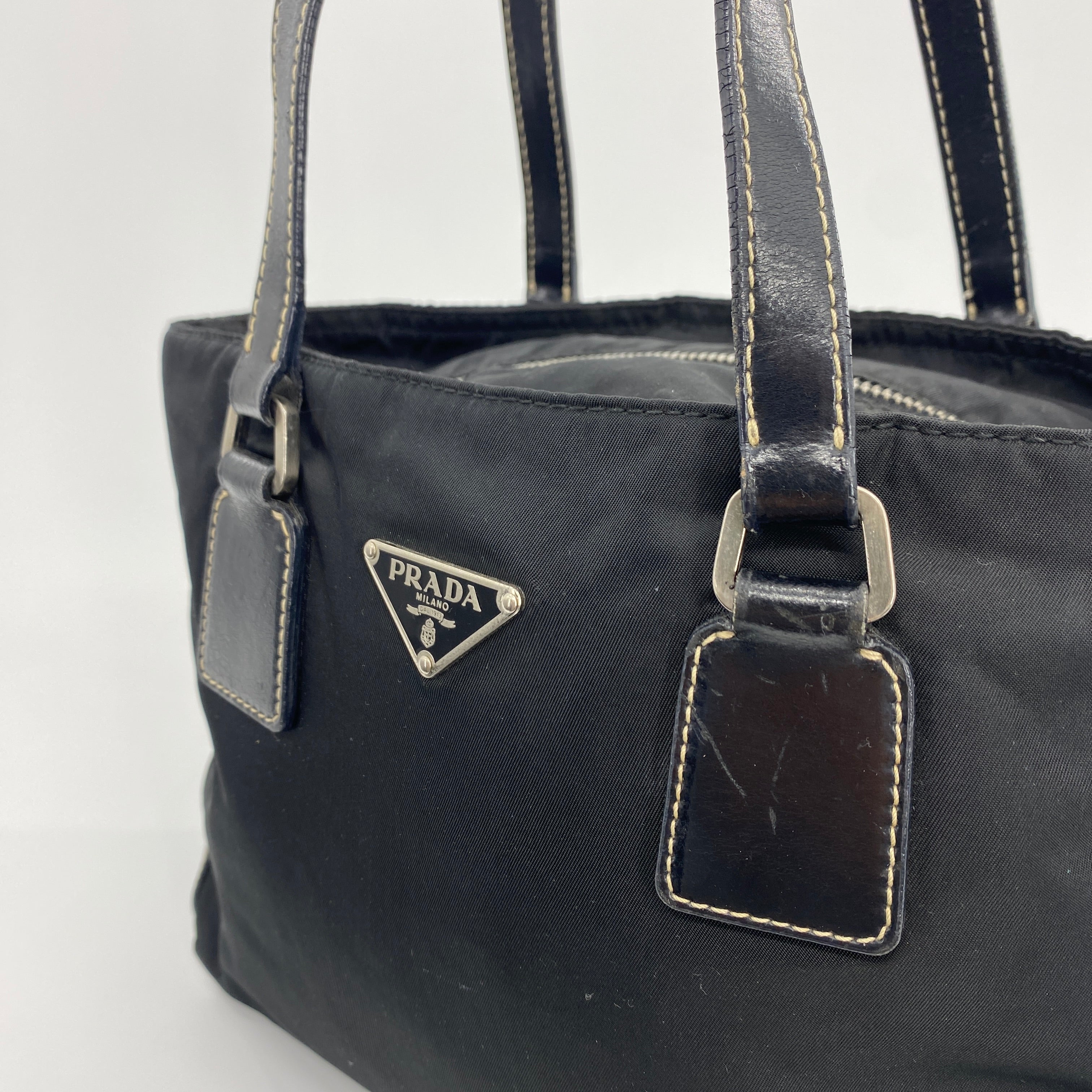 Nylon Shoulder Bag Black - Vintage Luxuries