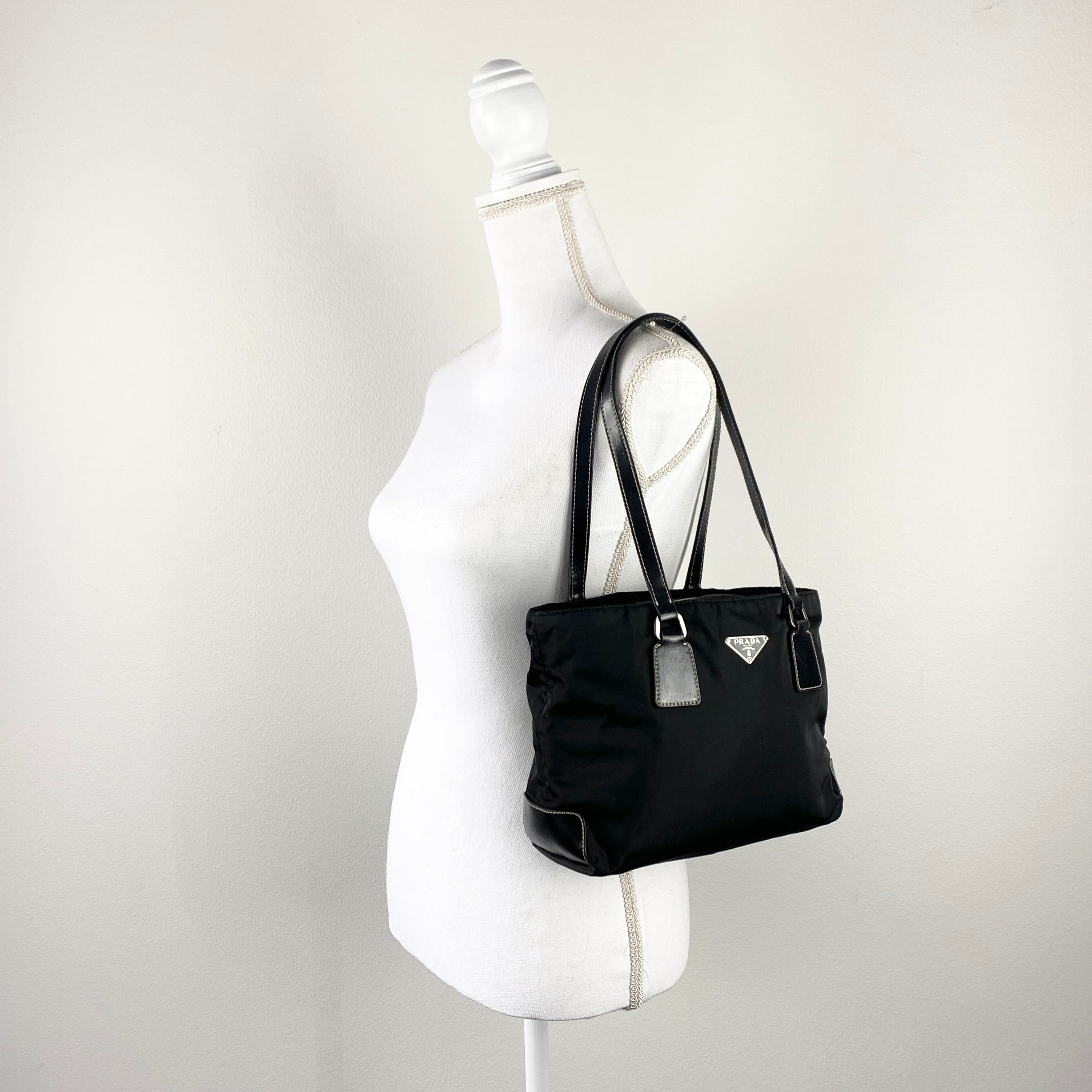 Nylon Shoulder Bag Black - Vintage Luxuries