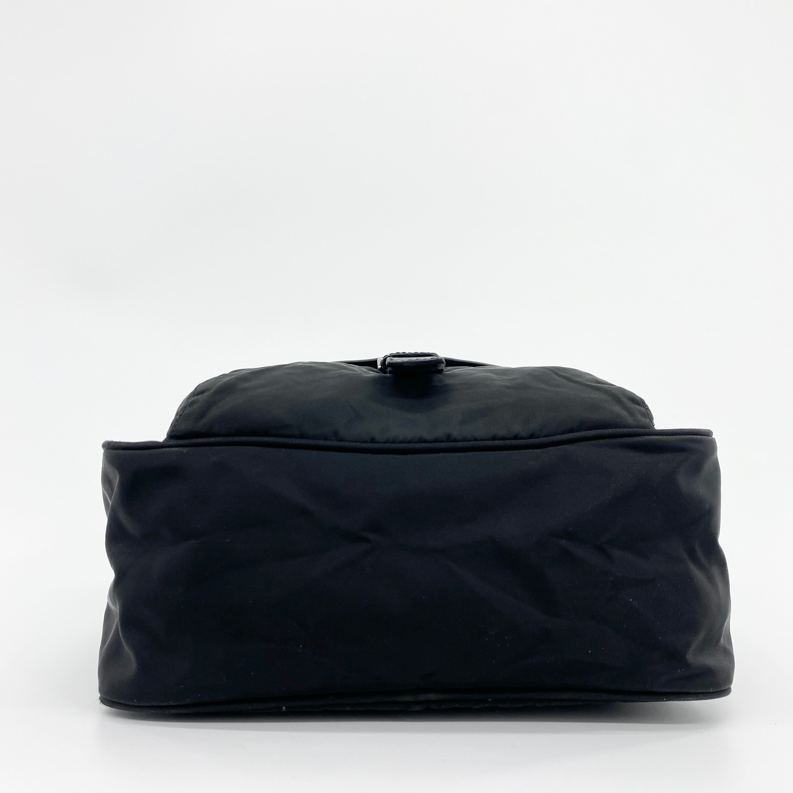Nylon Messenger Small Crossbody Black