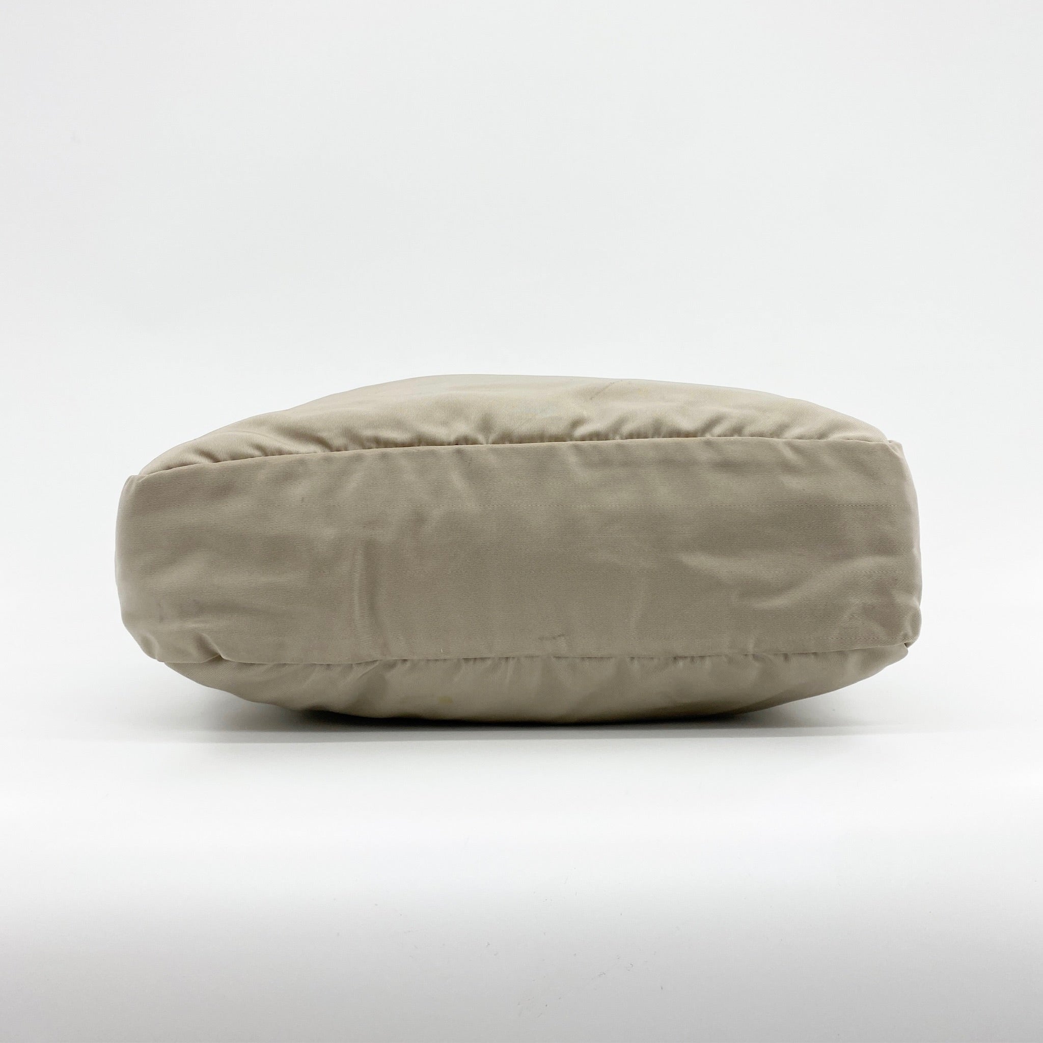 Nylon Messenger Crossbody Beige