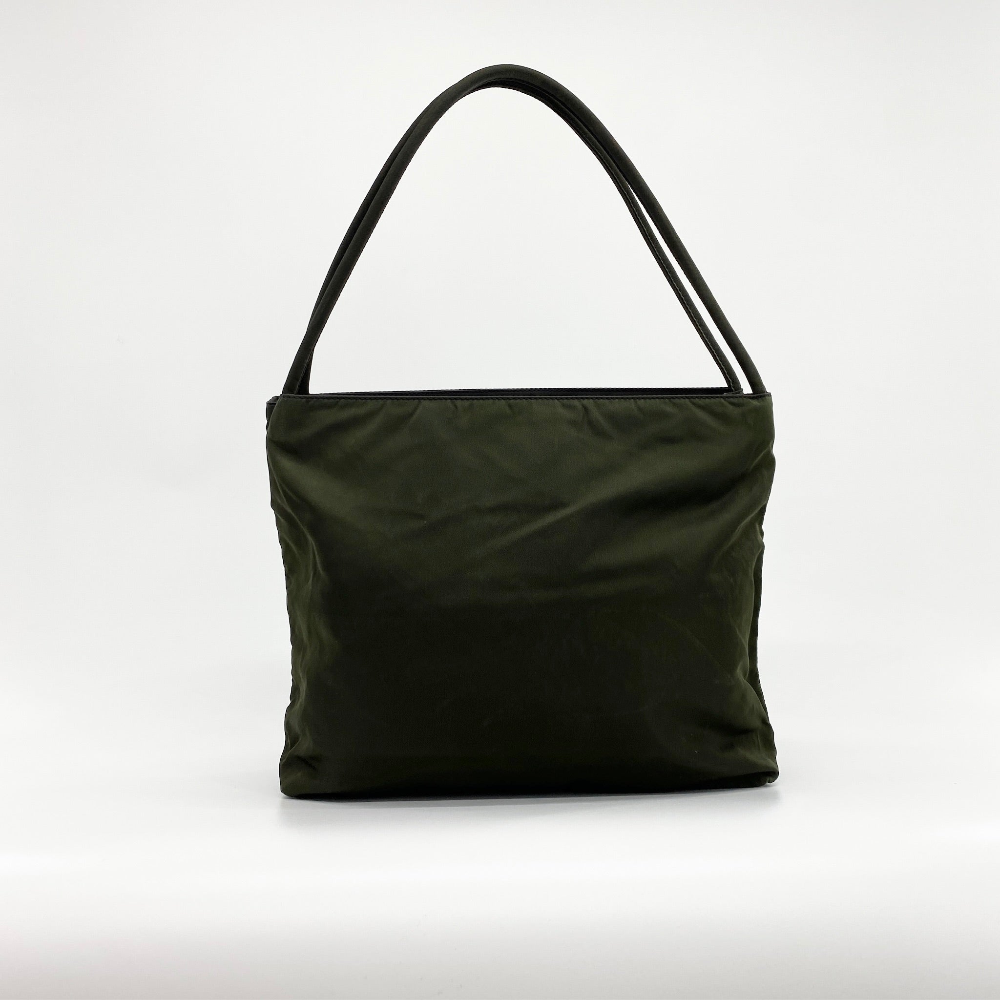 Nylon Small Tote Shoulder Dark Green