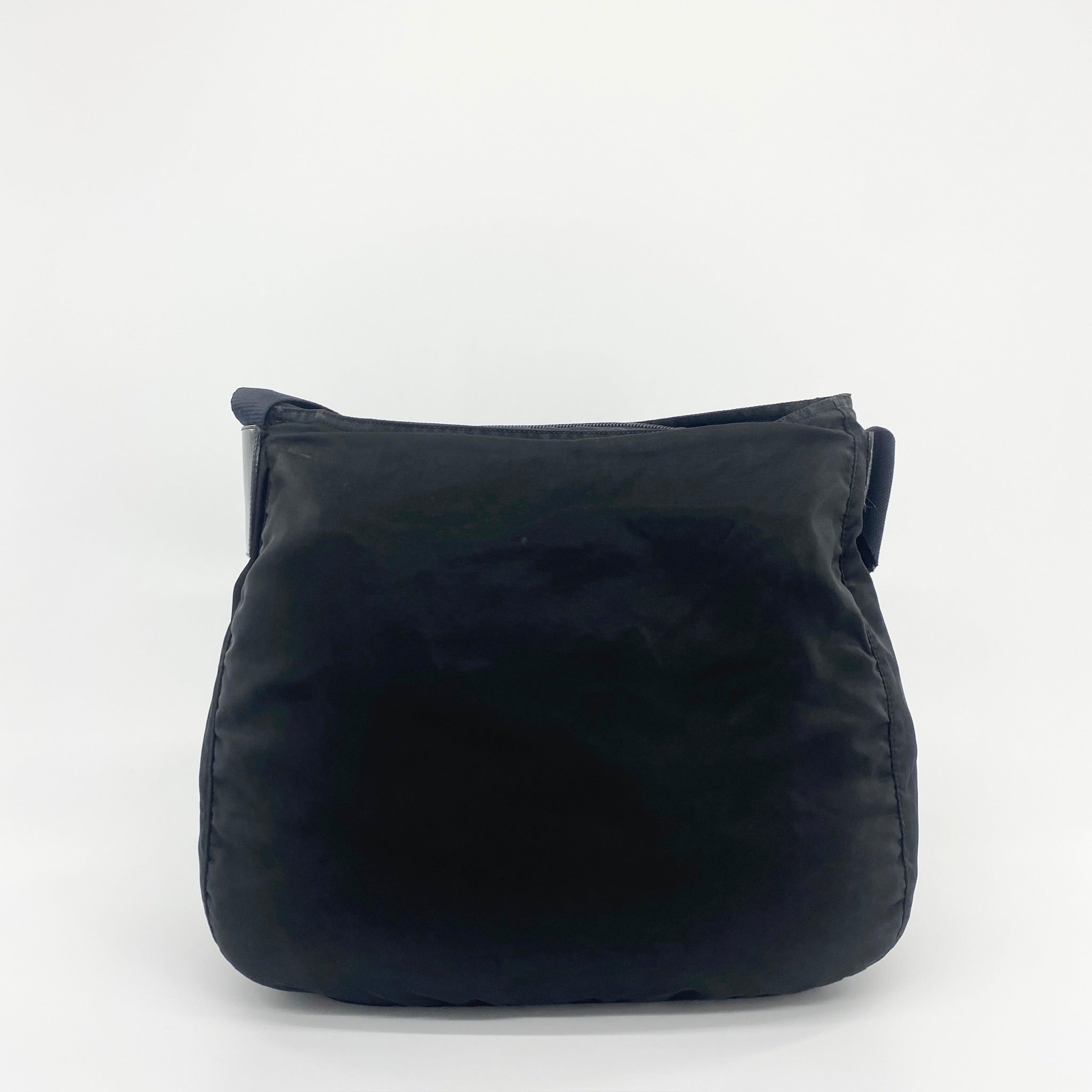 Nylon Hobo Crossbody Bag Black - Vintage Luxuries