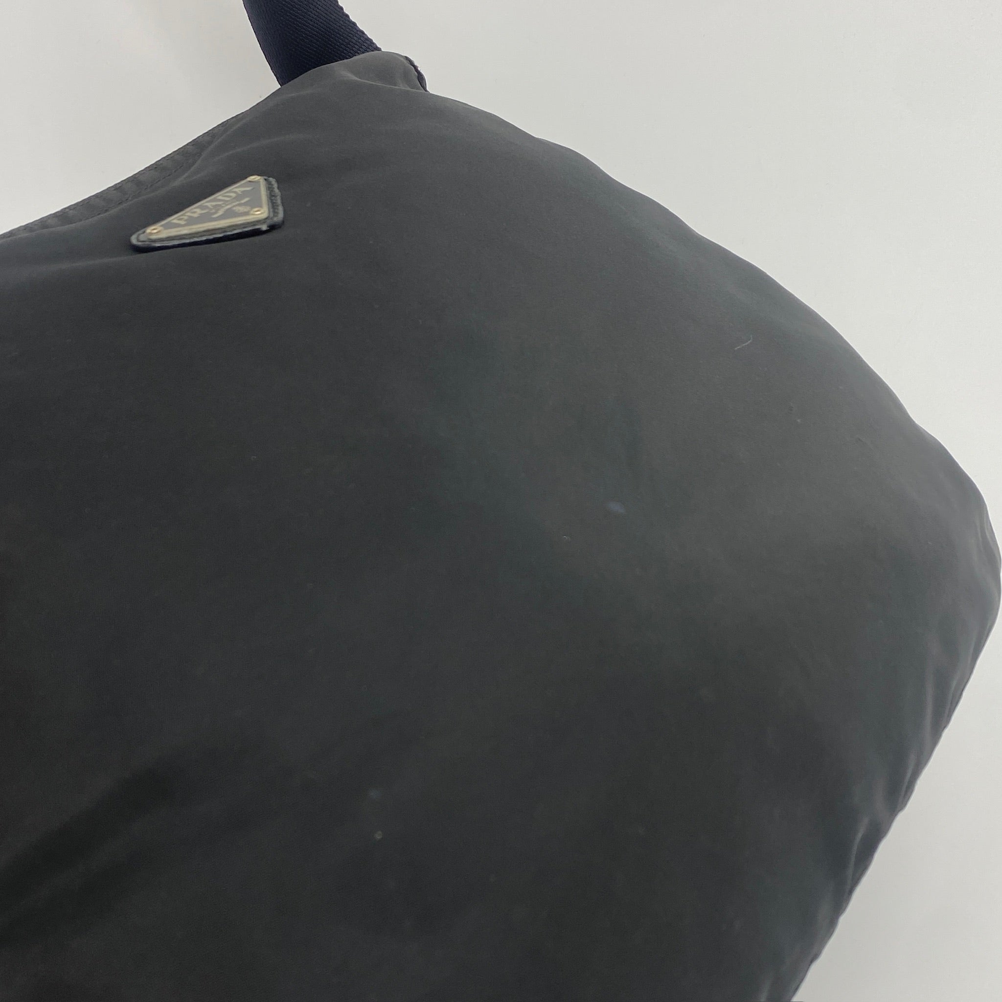 Nylon Hobo Crossbody Bag Black - Vintage Luxuries