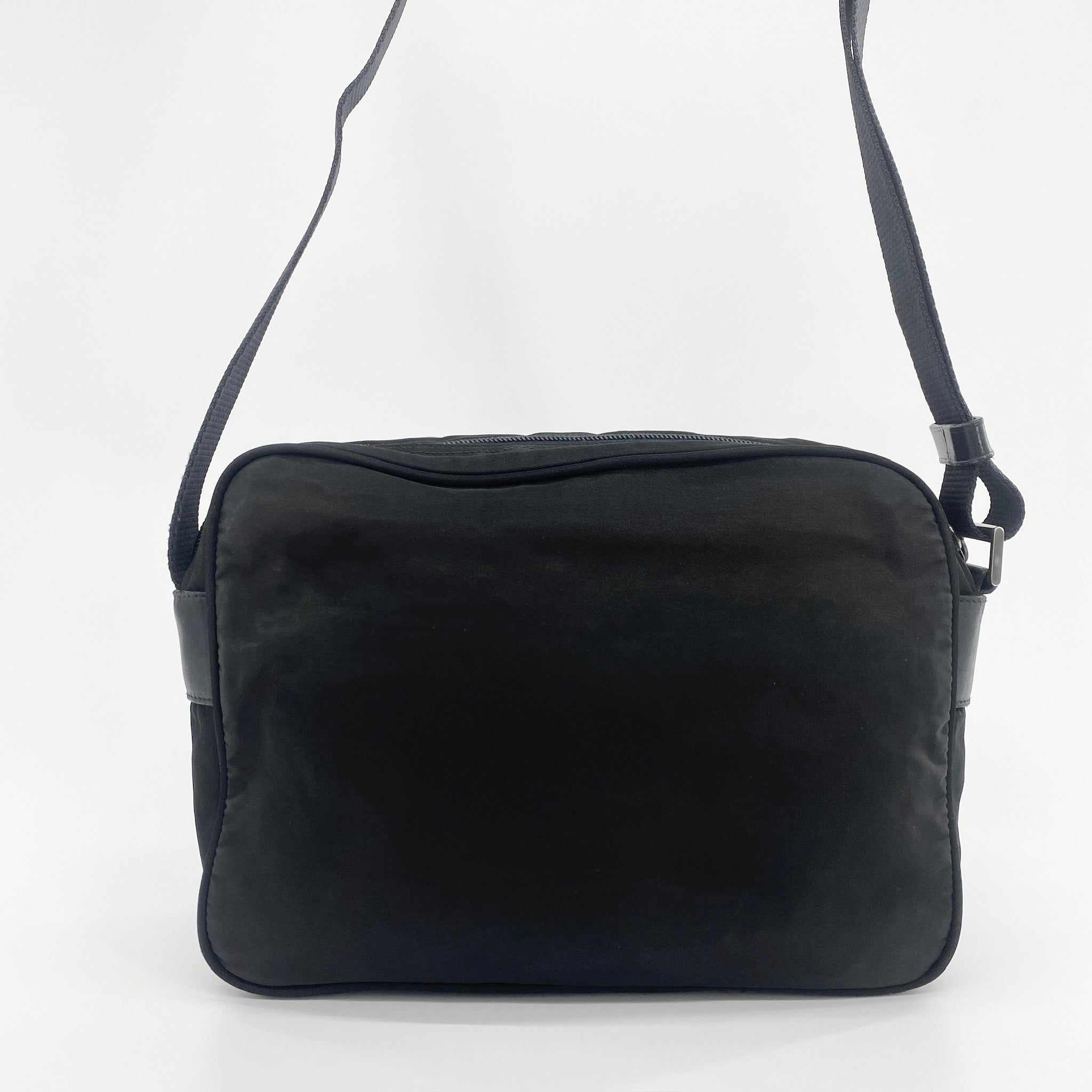 Nylon Camera Crossbody Black